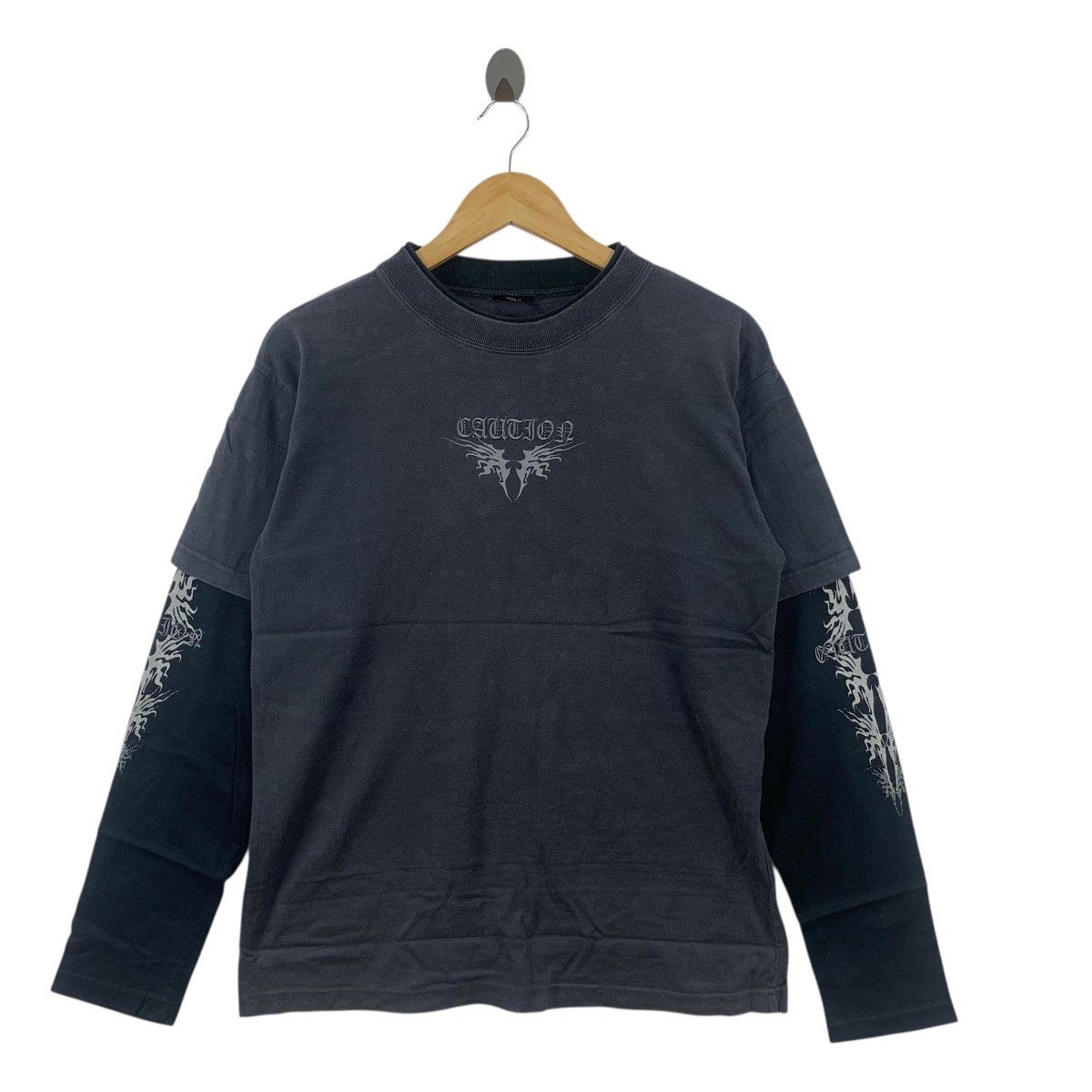 Vintage Vintage BULLET NOISE Y2K Dragon Tribal Flame Tee Shirt Top Size US M / EU 48-50 / 2 - 3 Thumbnail
