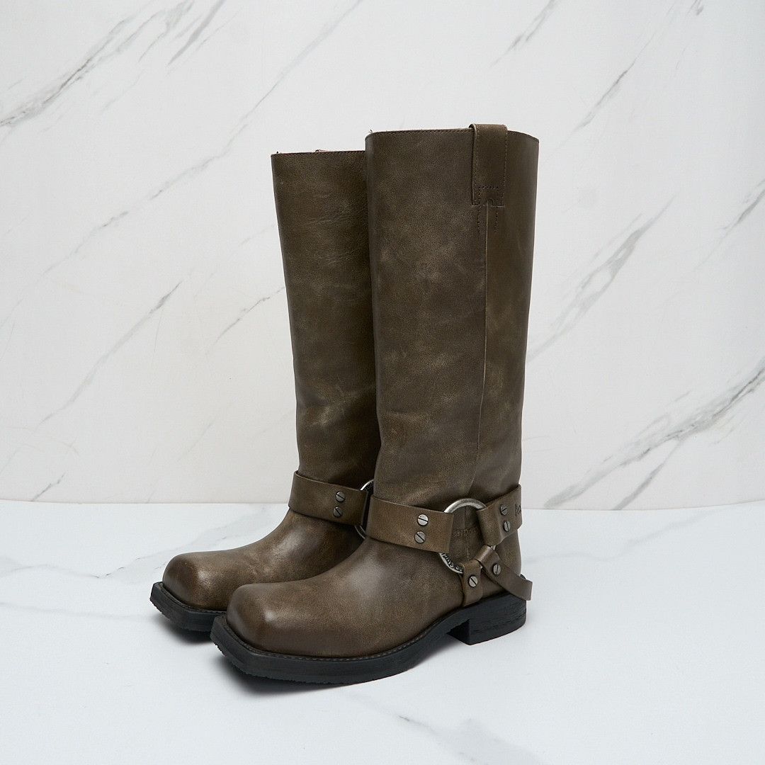 Acne Studios Acne Studios Women's Square-Toe Knee-High Boots Size US 5 / IT 35 - 1 Thumbnail