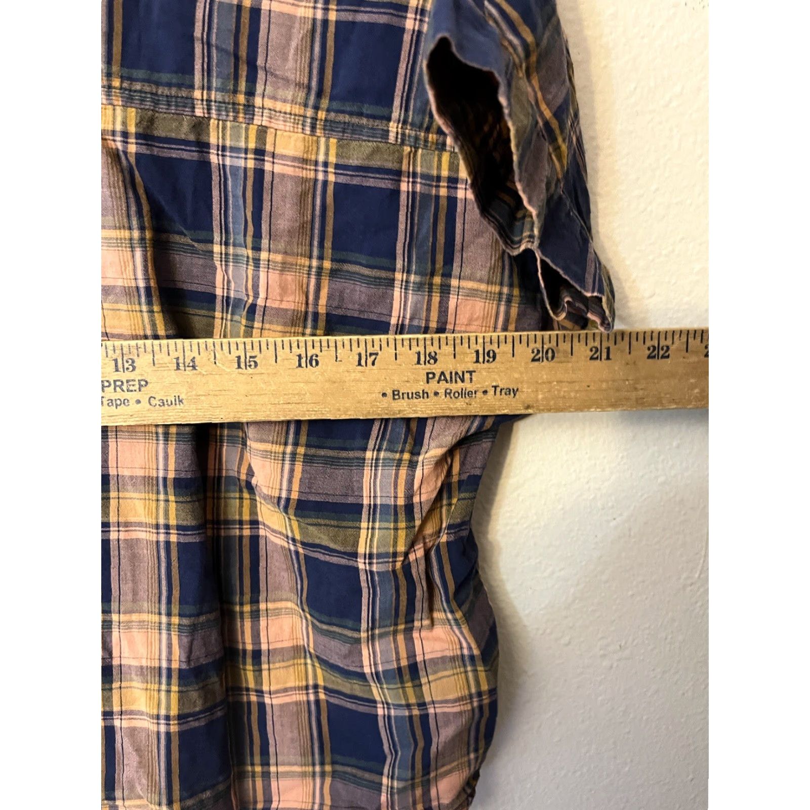Madewell VINTAGE Madewell Plaid Short Sleeve Shirt with Front Tie | Size XS | Blue | Womens Size XS / US 0-2 / IT 36-38 - 5 Thumbnail