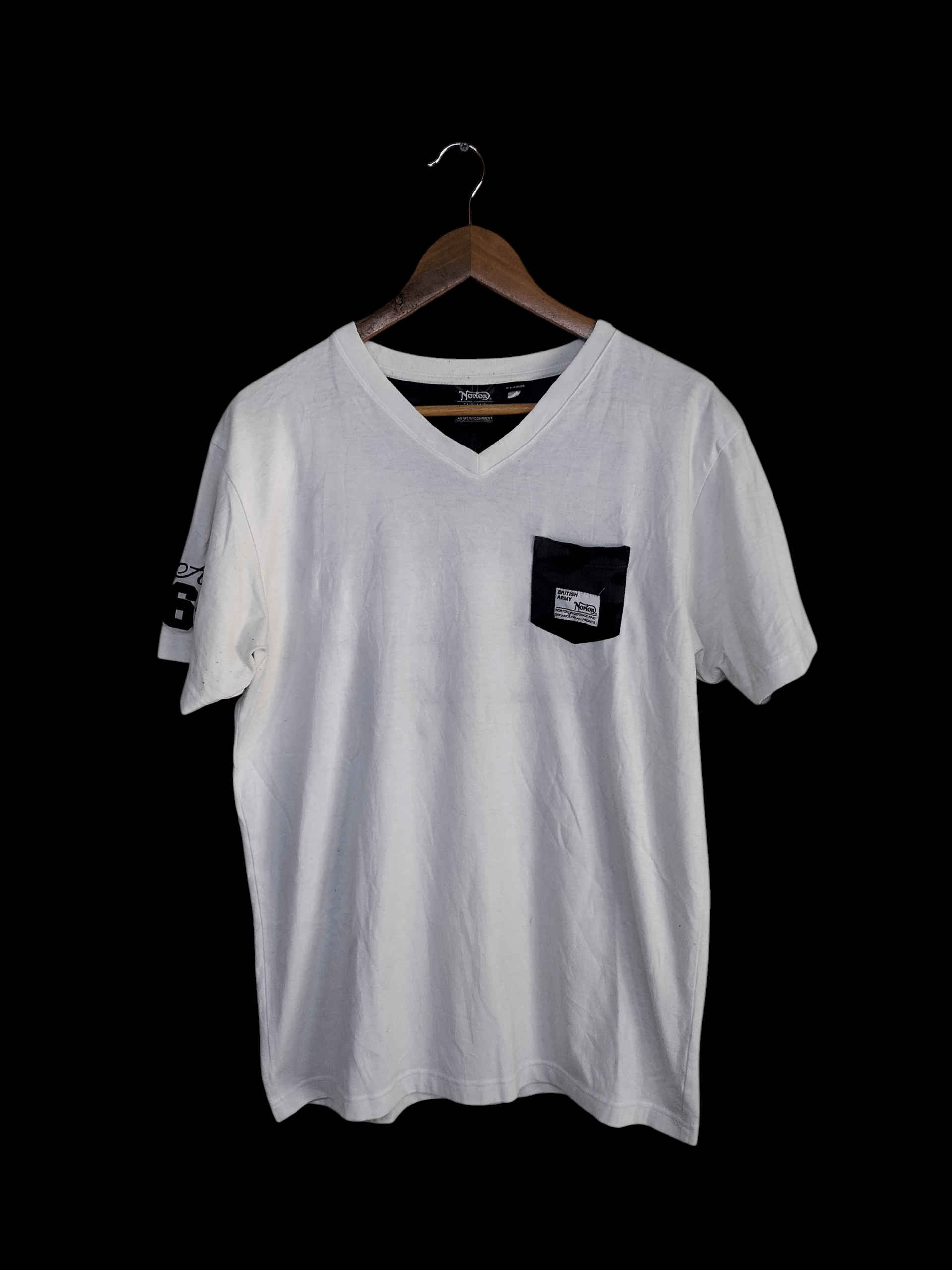 Norton Norton British army v-neck tshirt Size US M / EU 48-50 / 2 - 2 Thumbnail