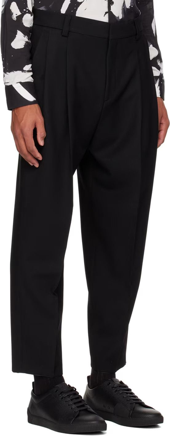 Hugo × Hugo Boss Hugo - Black Slim-Fit Trousers Size US 30 / EU 46 - 4 Thumbnail