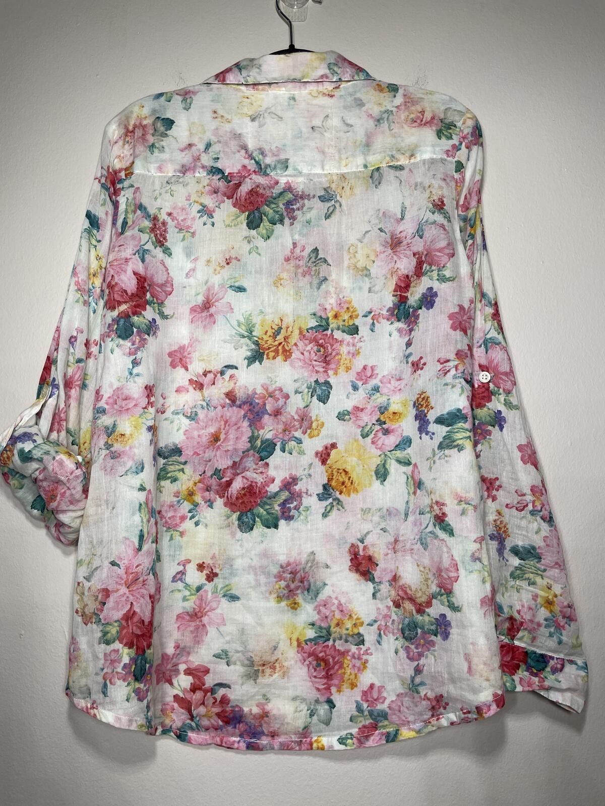 Other Vintage J.A.K. Floral Garden Blouse Fairy Grandmacore Sz L Size L / US 10 / IT 46 - 4 Thumbnail