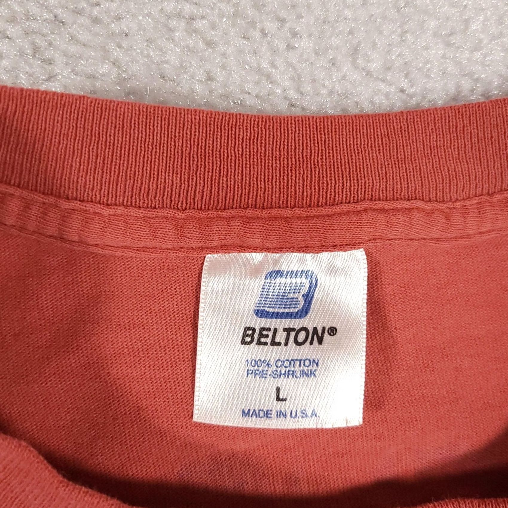 Bally VINTAGE Belton Big Ball Sports Shirt Mens Large Red Cotton Graphic 90s Baseball Tee Mens Size US L / EU 52-54 / 3 - 7 Thumbnail