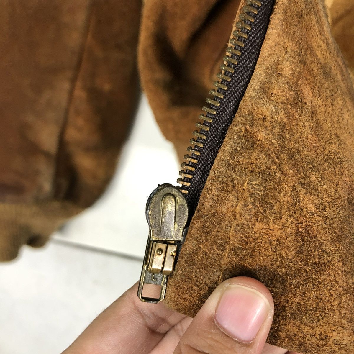 Schott 🔥VINTAGE SUEDE LEATHER JACKET FLY SCHOTT MADE IN USA Size US M / EU 48-50 / 2 - 17 Thumbnail