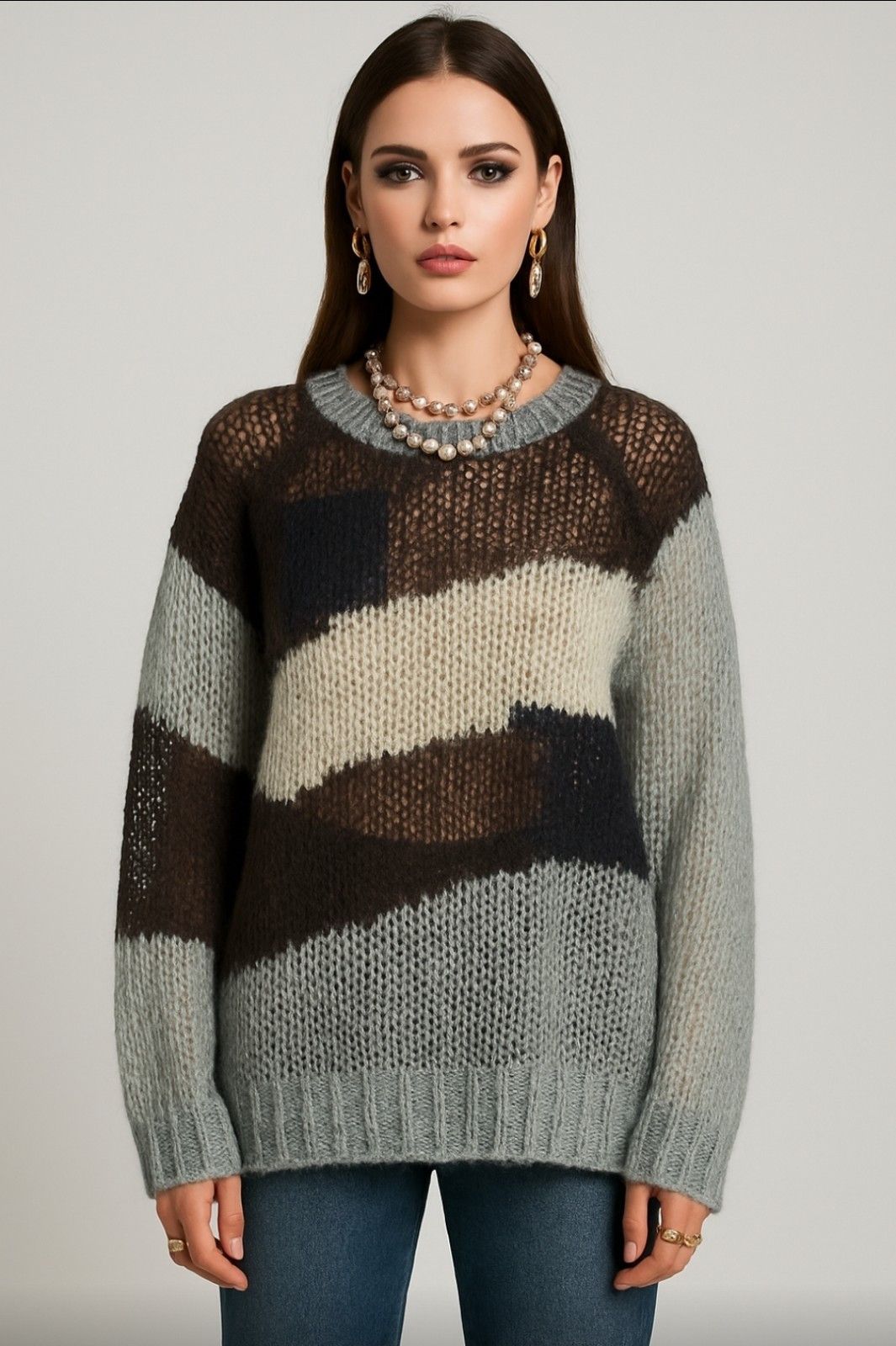 Other Theopen Product Boho Knit Mesh Slouchy Pullover Artsy Grunge Size ONE SIZE - 13 Thumbnail