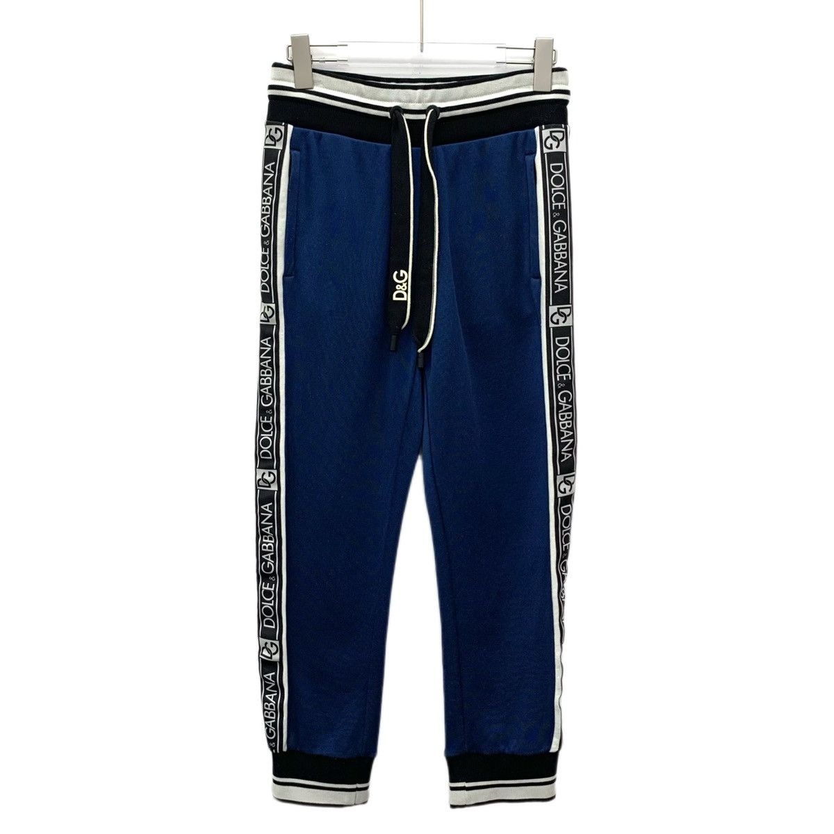 Dolce & Gabbana Dolce&Gabbana Dark Blue Side Logo Tape Casual Pants K26WX Size 30" / US 8 / IT 44 - 1 Thumbnail