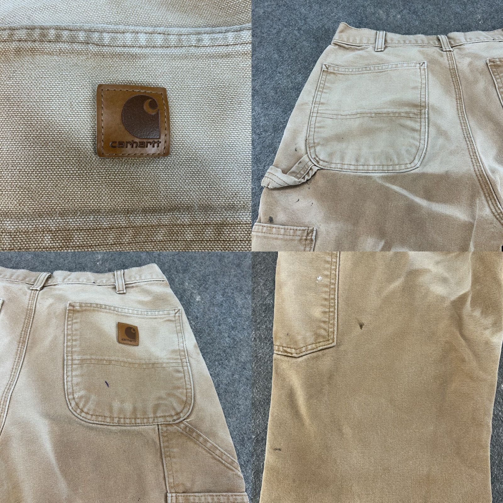 Carhartt VINTAGE Carhartt Pants Mens 32x30 Brown Tan Carpenter Canvas Sun Faded B11 BRN Size US 32 / EU 48 - 9 Thumbnail