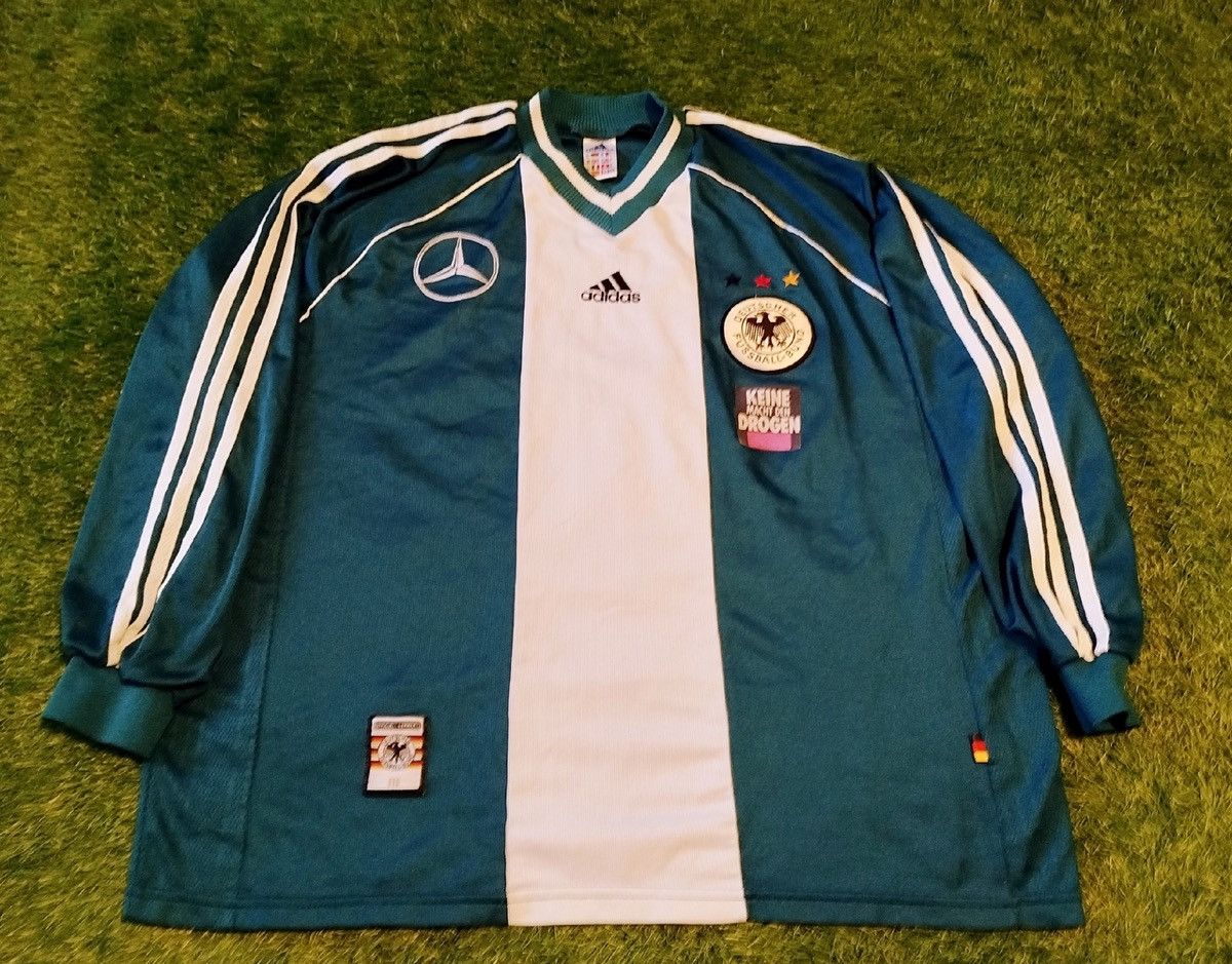 Adidas Germany 1998/2000 player issued Mercedes shirt jersey Size US XL / EU 56 / 4 - 1 Thumbnail