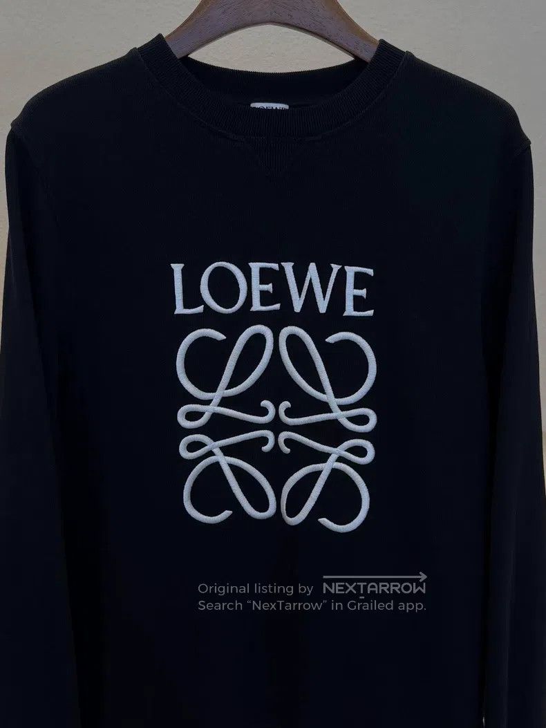 Loewe Loewe Black Embroidered Sweatshirt Size S / US 4 / IT 40 - 3 Thumbnail