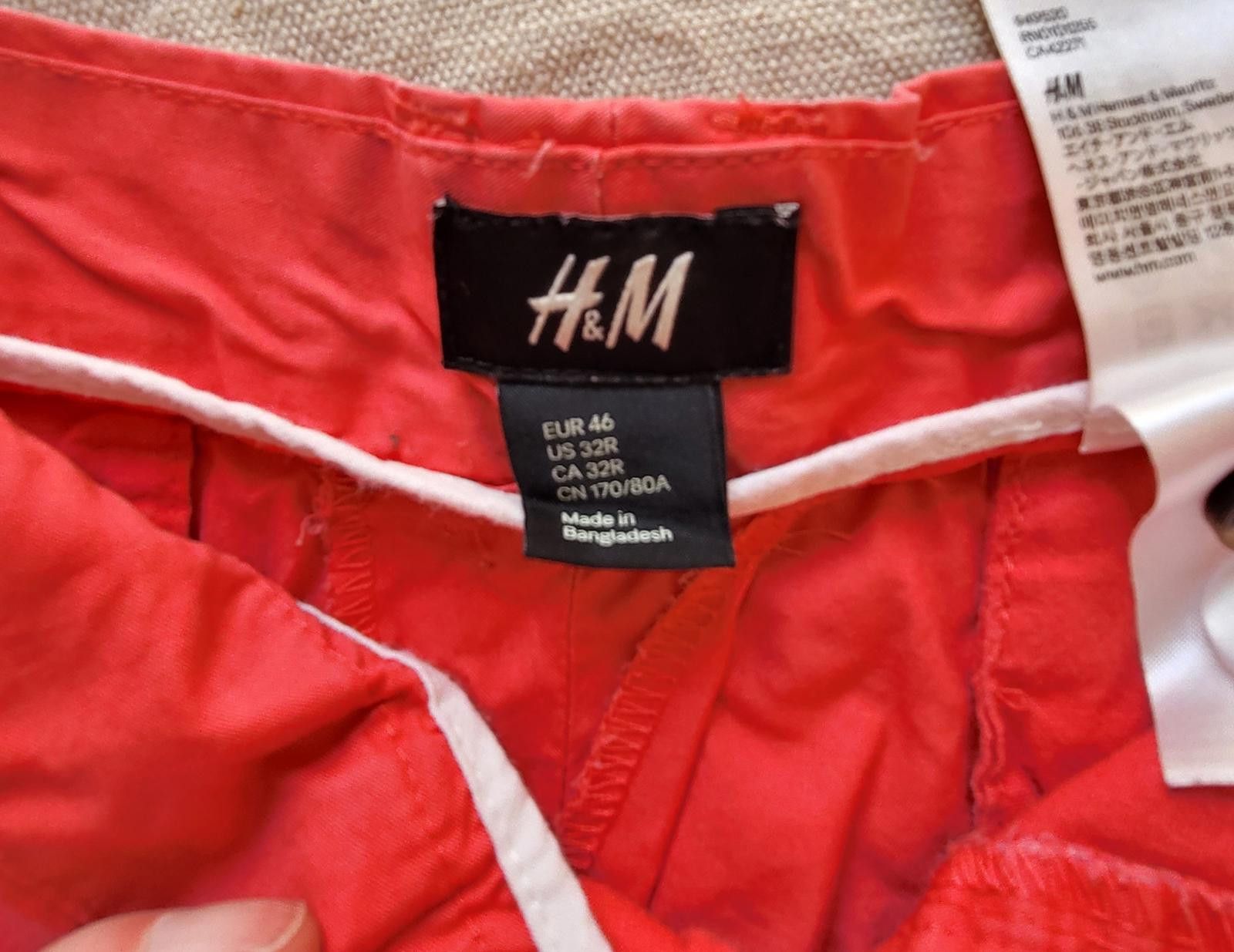 H&M H&M Men 28x9.5 Salmon Button Fly Chino Shorts Summer Cotton Size US 28 / EU 44 - 4 Thumbnail