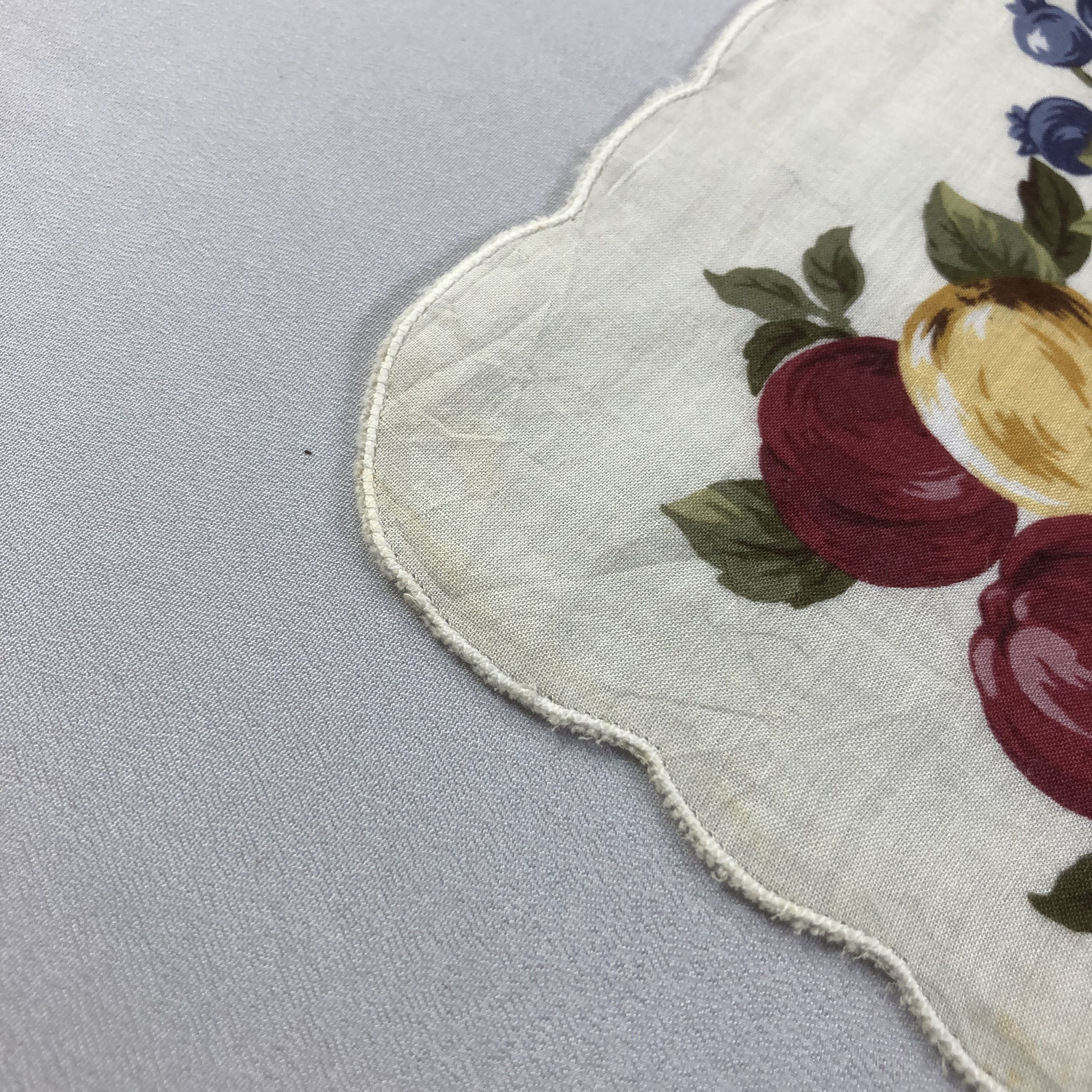 Vintage Laura Ashley Fruits Handkerchief Neckerchief Bandana H2090 Size ONE SIZE - 6 Thumbnail
