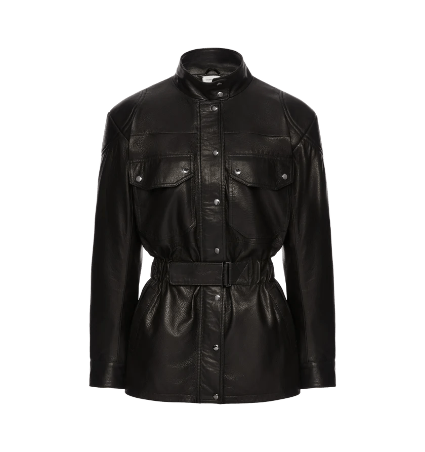 Magda Butrym o1h1sh11225 Belted Utility Jacket in Black Size XS / US 0-2 / IT 36-38 - 1 Thumbnail