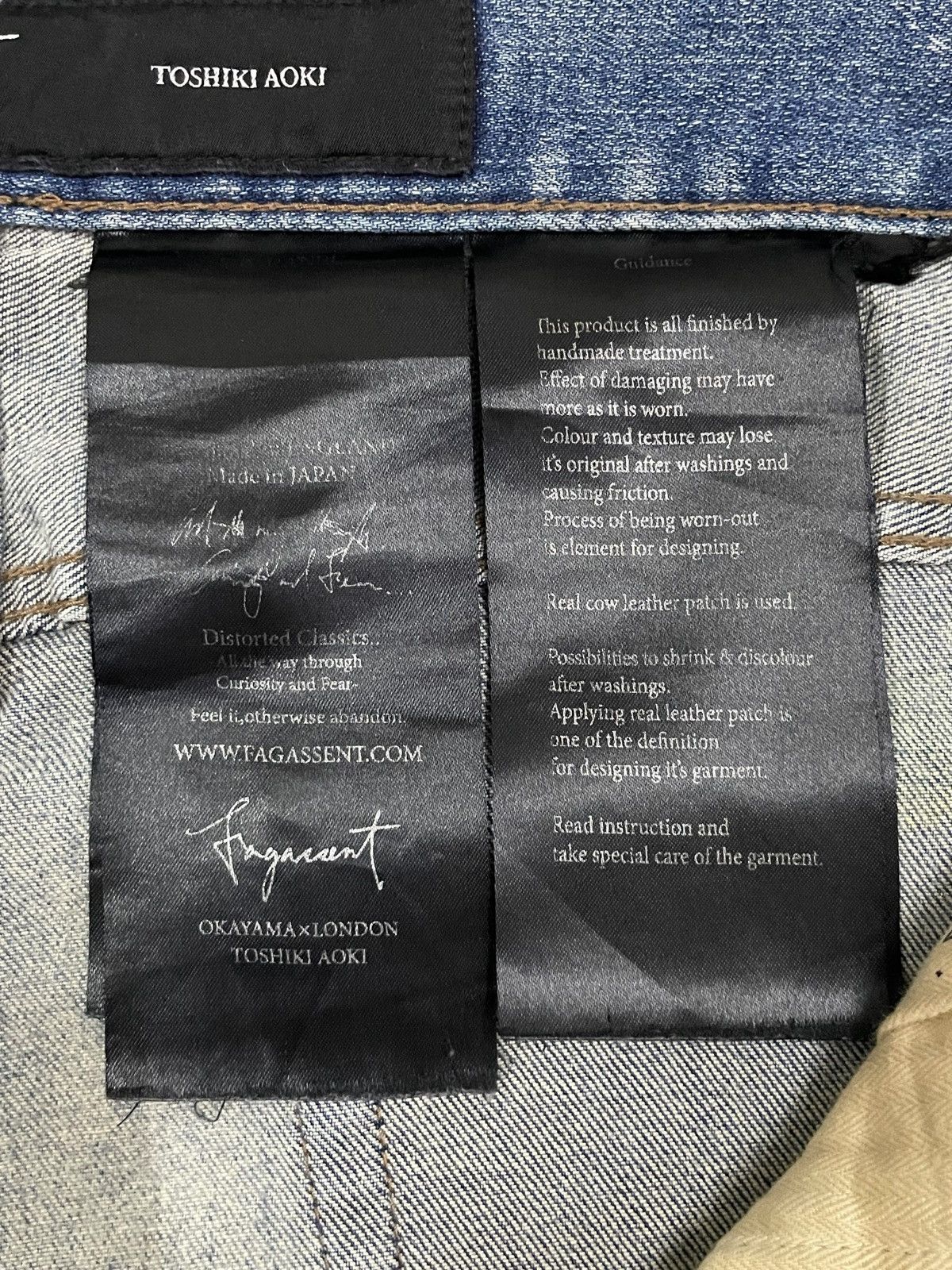 Fagassent Toshiki Aoki Fagassent Paint Splatter Punk Rock Distressed Distort Jeans Size US 31 - 21 Thumbnail
