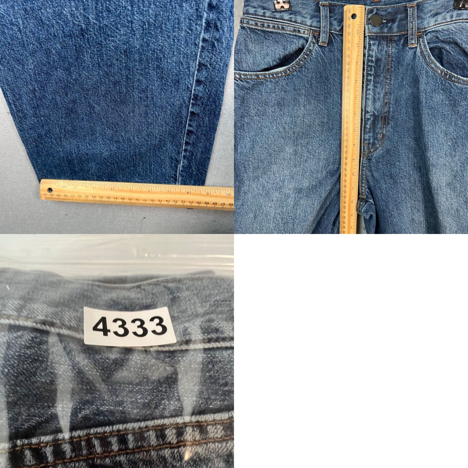 Uniqlo Uniqlo U Womens Jeans 27 x 32 High-Waisted Straight-Leg 100% Cotton Blue Denim Size 27" / US 4 / IT 40 - 8 Thumbnail