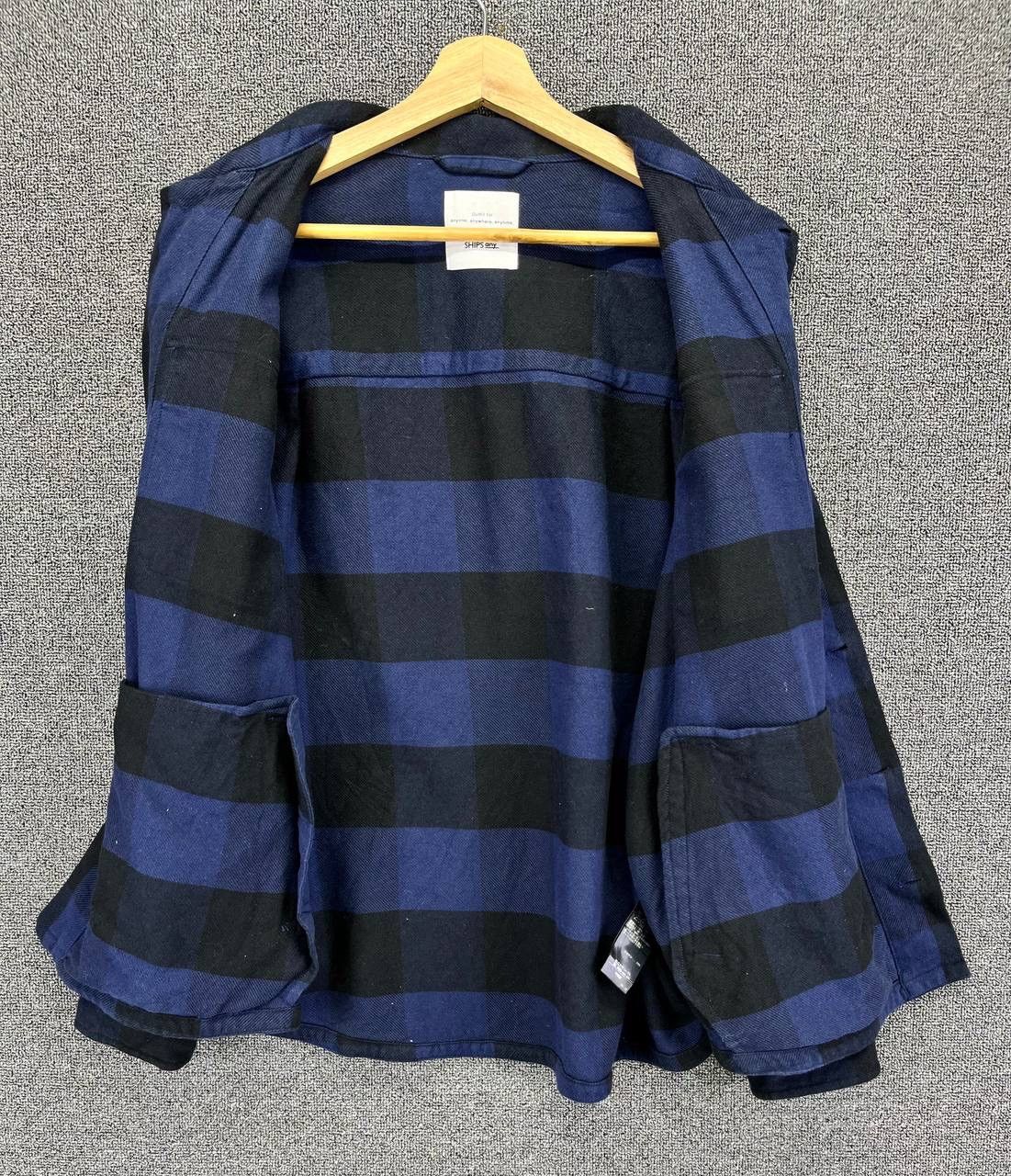 Flannel × Japanese Brand × SHIPS Vintage Ships Shadow Plaid Shirts Button Up Flannnel Size US M / EU 48-50 / 2 - 6 Thumbnail