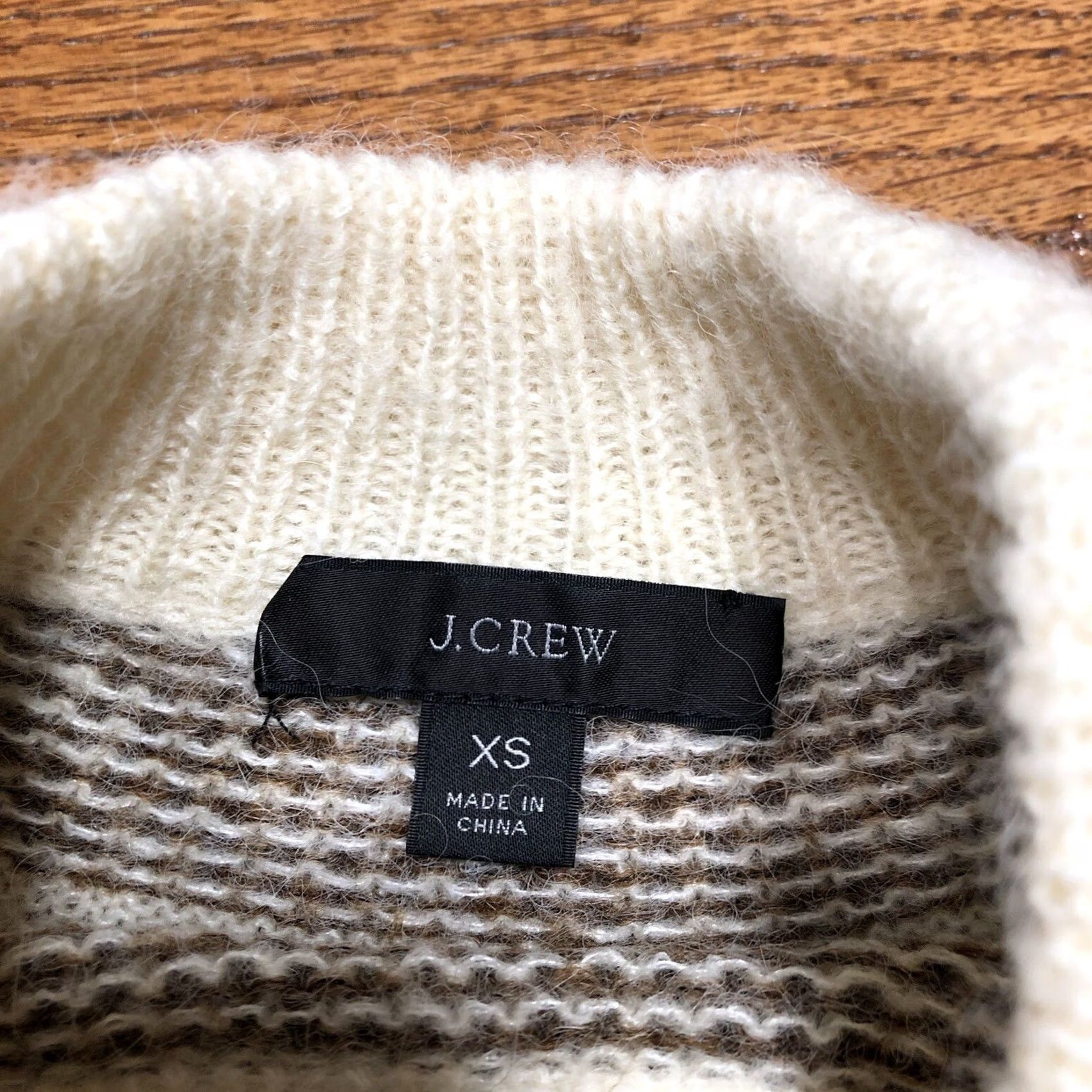 J.Crew J.CREW Sweater Ivory Navy Fair Isle Yoke Puff-Sleeve Womens Tag XS Size XS / US 0-2 / IT 36-38 - 4 Thumbnail