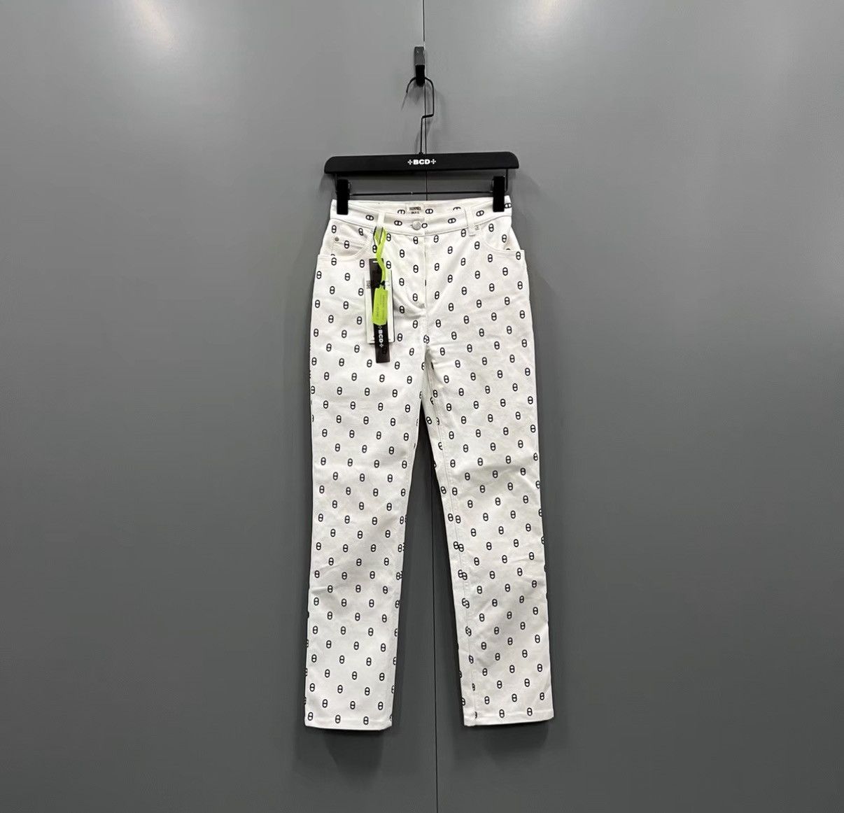 Hermes Hermès White All Over Print Pattern Jeans J41 Size 25" / US 0 / IT 36 - 1 Thumbnail