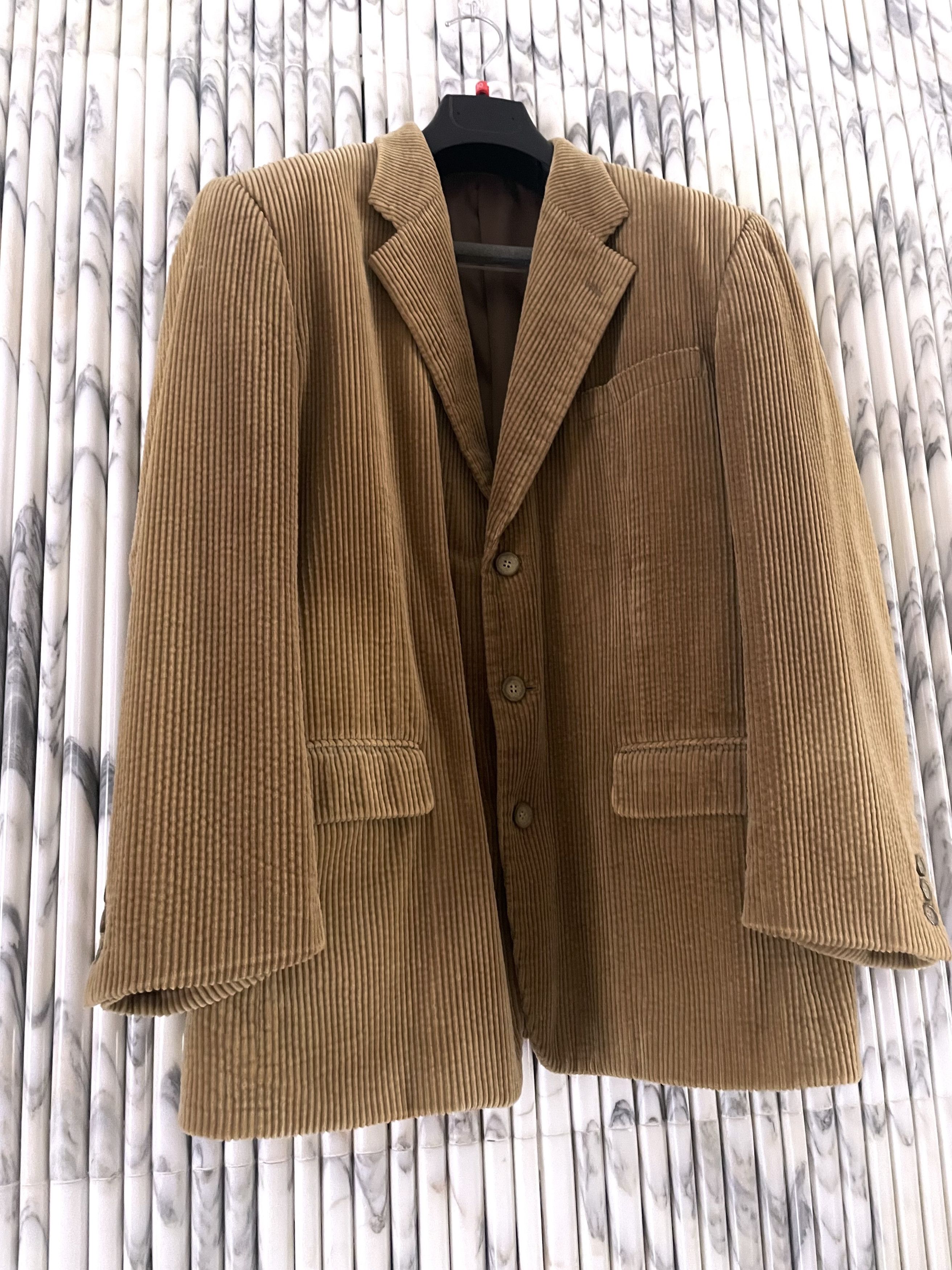 Vintage SLOUCHY BOXY BLAZER IN BEIGE CORDUROY Size 50R - 7 Thumbnail