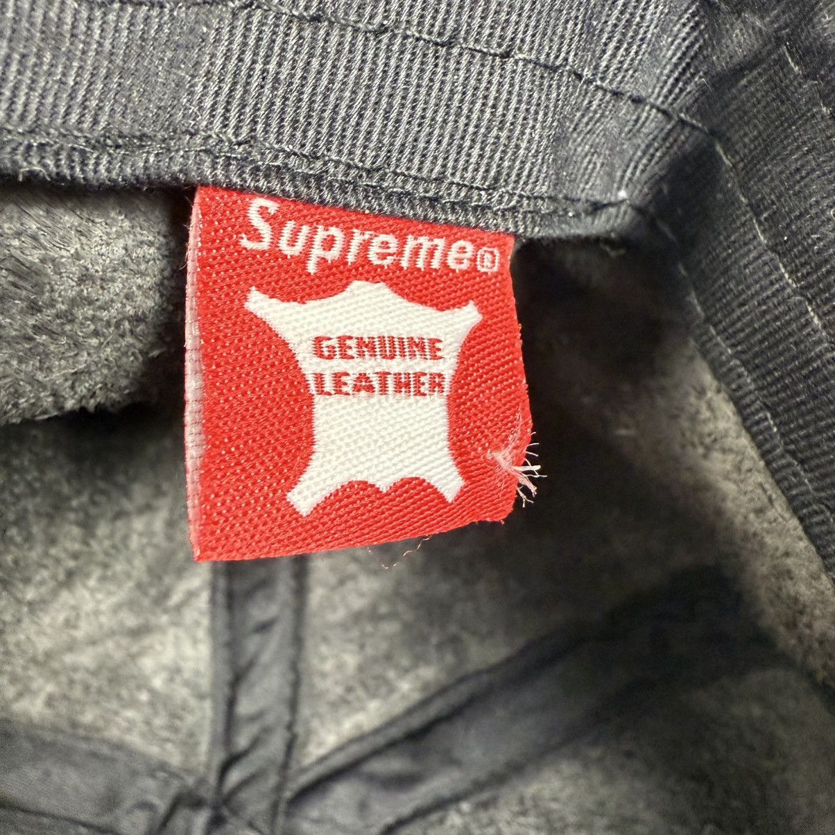 Supreme Supreme FW14 Leather Script Logo 6 Panel ‘Black’ Cap Size ONE SIZE - 6 Thumbnail