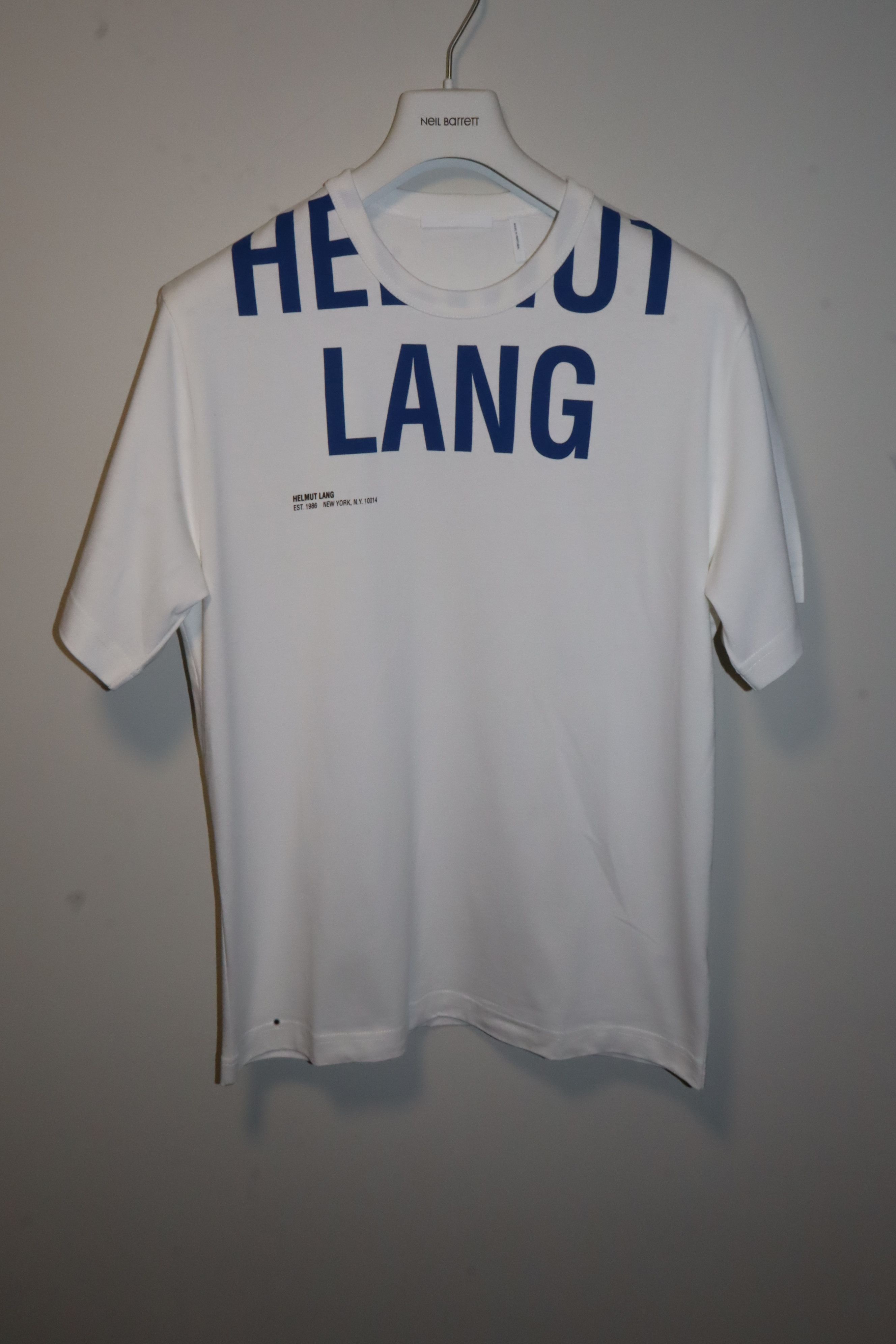 Helmut Lang Blue logo print t-shirt Size US M / EU 48-50 / 2 - 1 Thumbnail