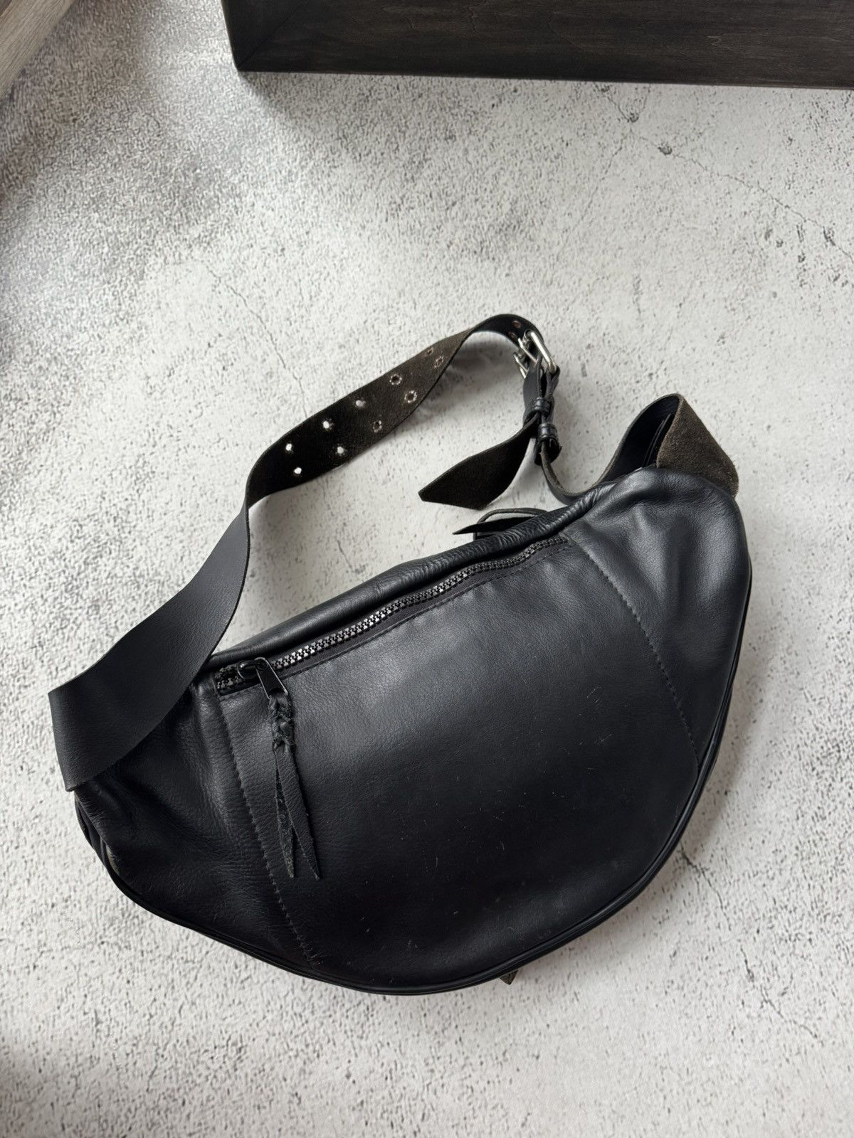 Genuine Leather Harley Davidson HD Vintage Leather Black Bum Belt Bag Size ONE SIZE - 9 Thumbnail