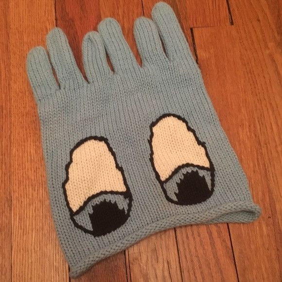 Other Blue knit winter eyes hat Size ONE SIZE - 1 Thumbnail