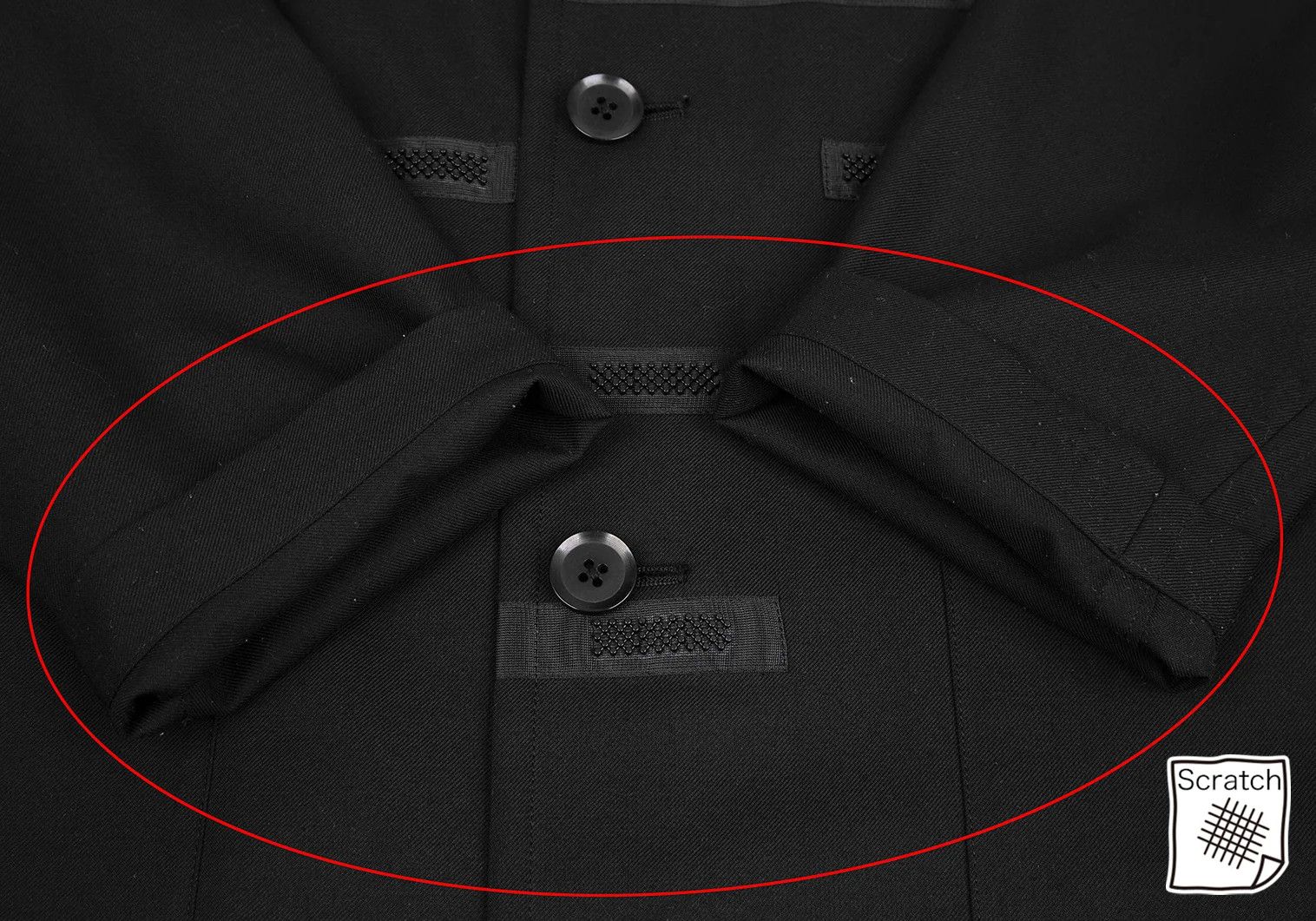 Yohji Yamamoto Wool Gabardine Patchwork Long Jacket in Black Size US L / EU 52-54 / 3 - 9 Thumbnail