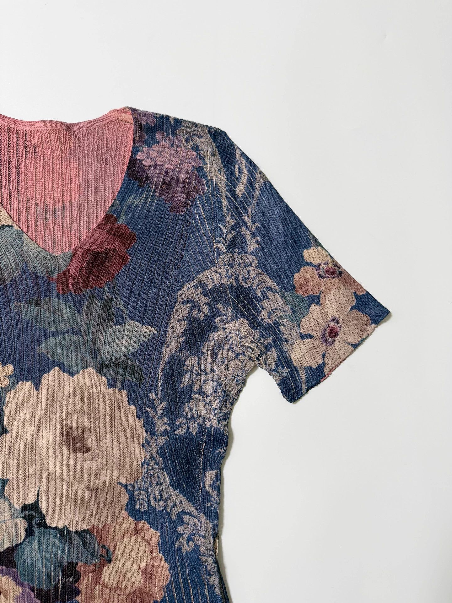 Other Yoshiki hishinuma 90s Pleated Floral Knit T Chk 3 Size L / US 10 / IT 46 - 3 Thumbnail