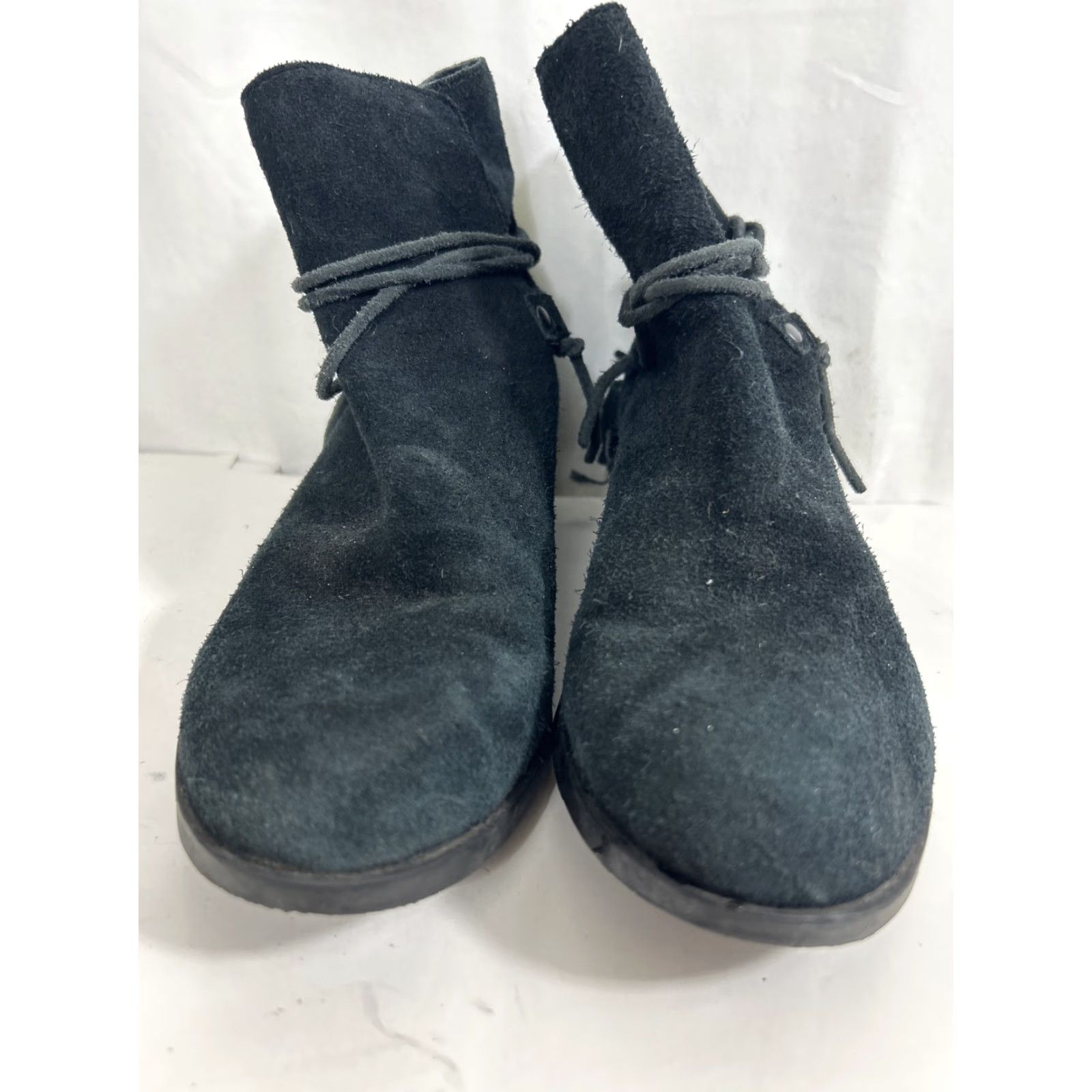 SOREL Sorel Boots Womens 7.5 Farah Tassel Ties Ankle Booties NL2682-010 Black Suede Bootie M Black Suede 7.5 Womens Size US 8 / IT 38 - 4 Thumbnail