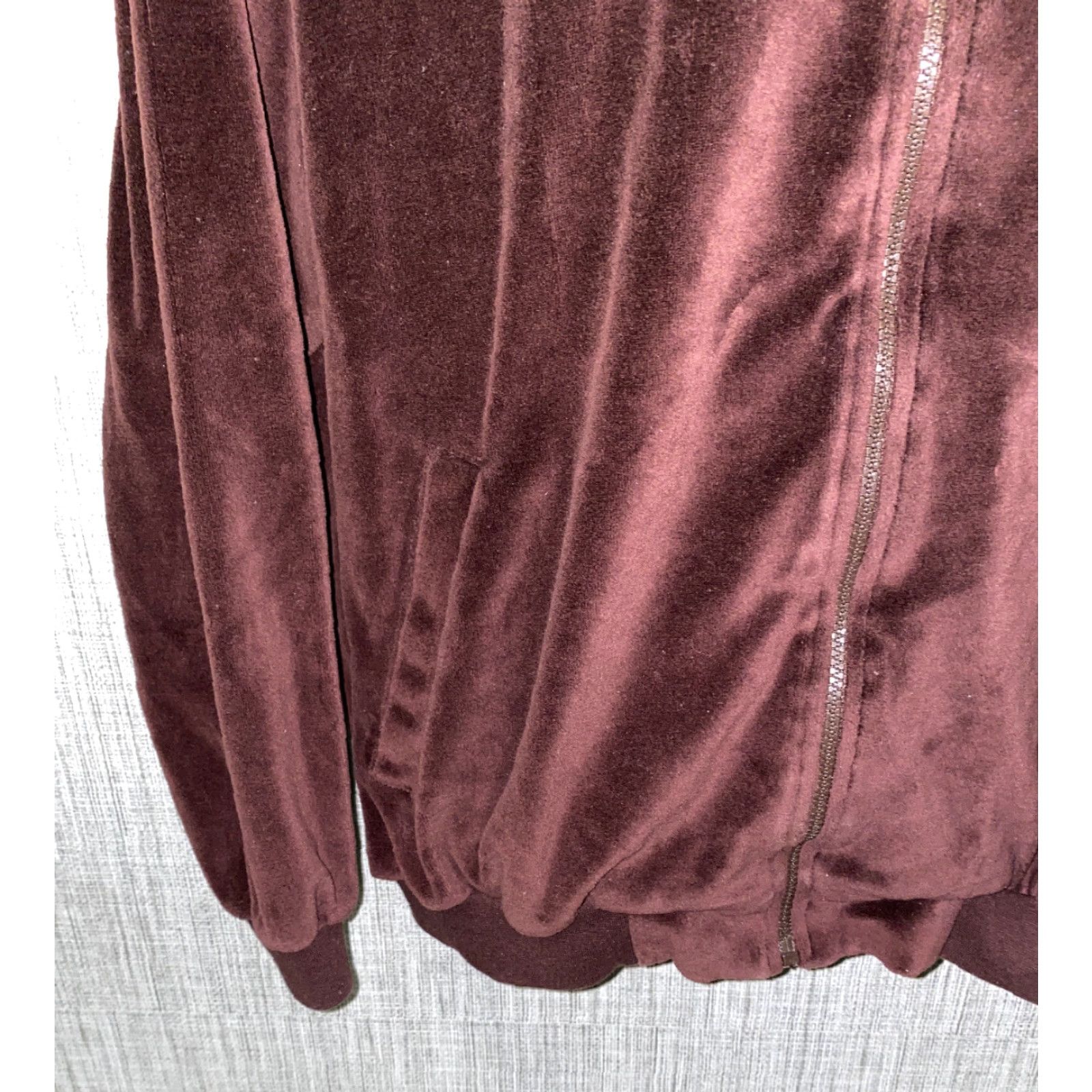 Haband VINTAGE Haband Comfort Club Mens Brown Full Zip Jacket Size XL Jacket Mens Brown XL Full Zip Haband Comfort Club Mens Brown Full Zip Jacket Size US XL / EU 56 / 4 - 4 Thumbnail