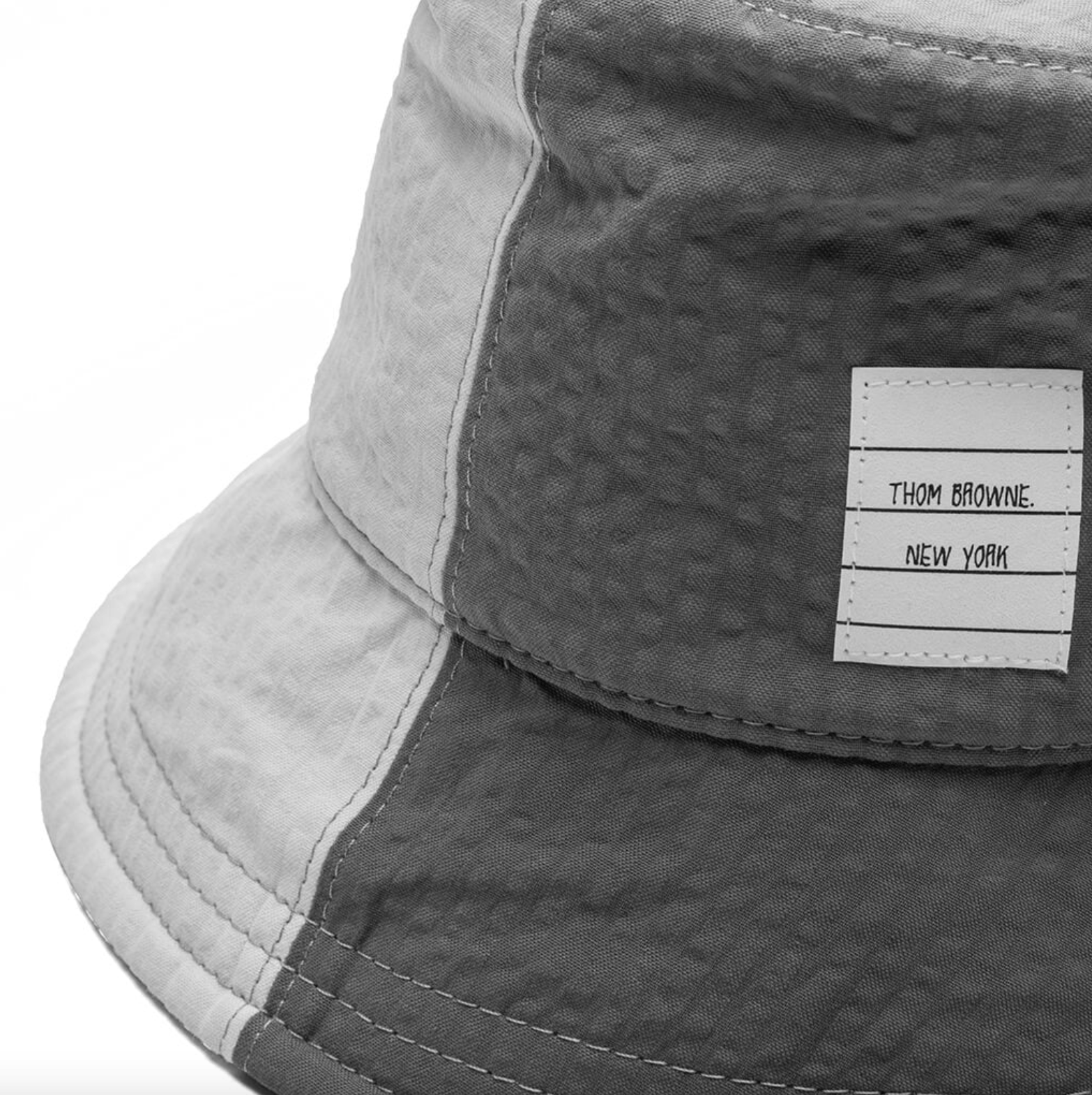 Thom Browne Thom Browne Bucket Hat in Quarter Combo Seercuker Size ONE SIZE - 2 Thumbnail