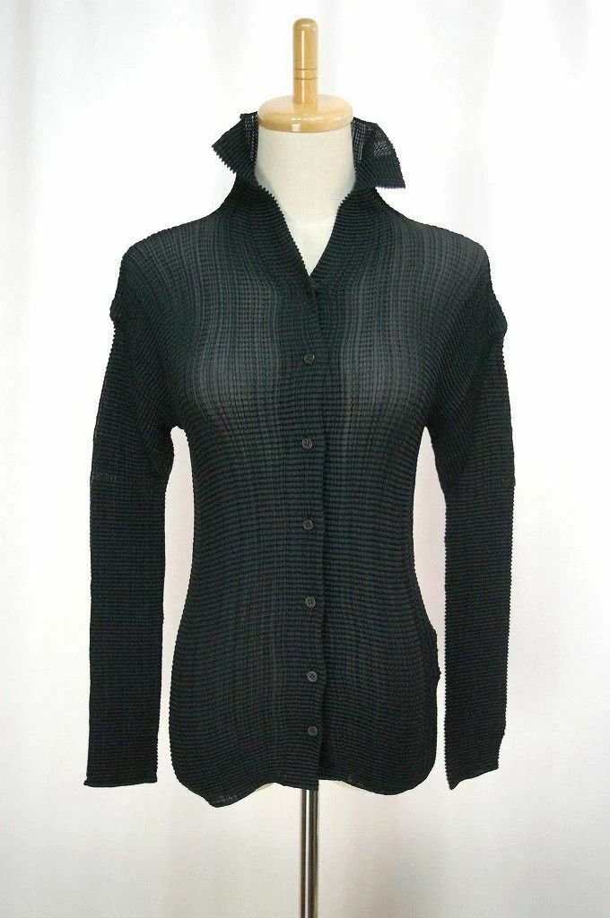 Issey Miyake issey miyake size:2 Stand-up collar, see-through long slee Size XXS / US 00 / IT 34 - 1 Thumbnail