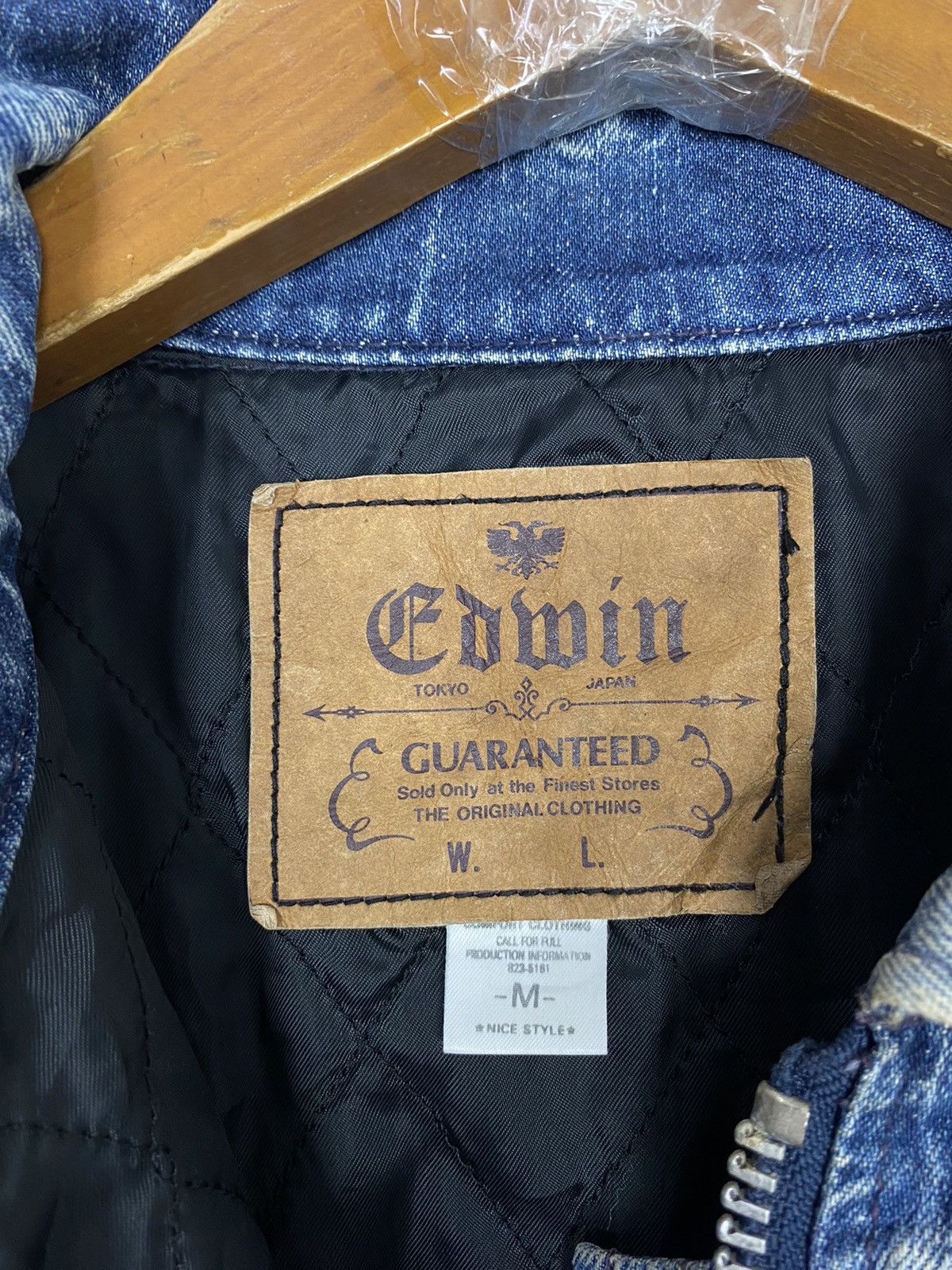 Edwin Rare‼️ Vintage Edwin Denim DISTRESSED Jacket Size US M / EU 48-50 / 2 - 6 Thumbnail