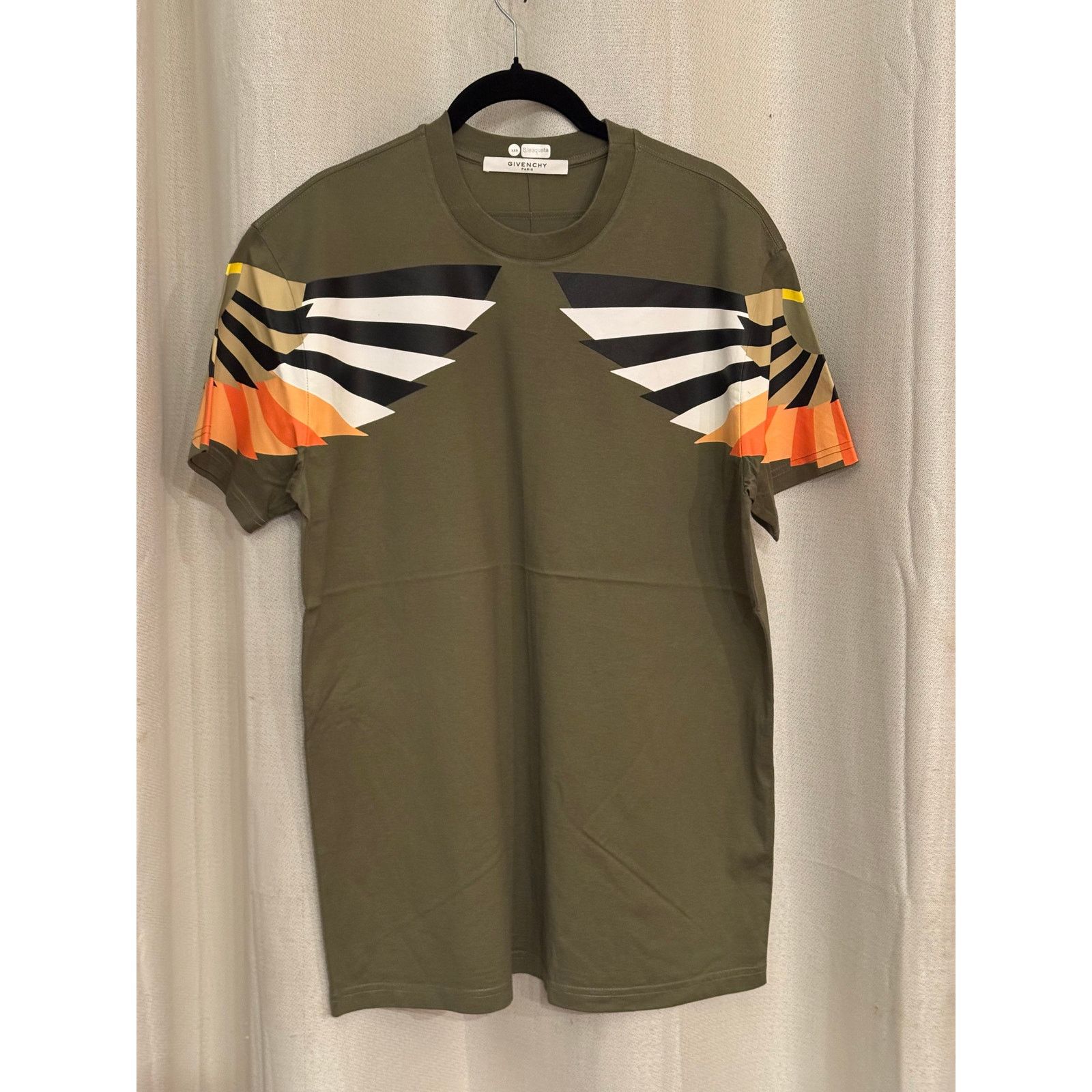 Givenchy FW17 Givenchy 'Columbian Optical Wing Print' Tee Olive m xxs Size US XXS / EU 40 - 1 Thumbnail