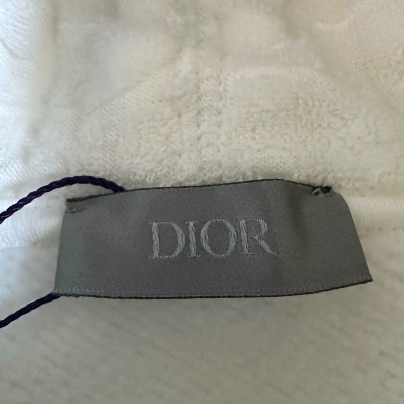 Dior Dior White towel printed with logo presbyopic hoodie sweat Size US L / EU 52-54 / 3 - 2 Thumbnail