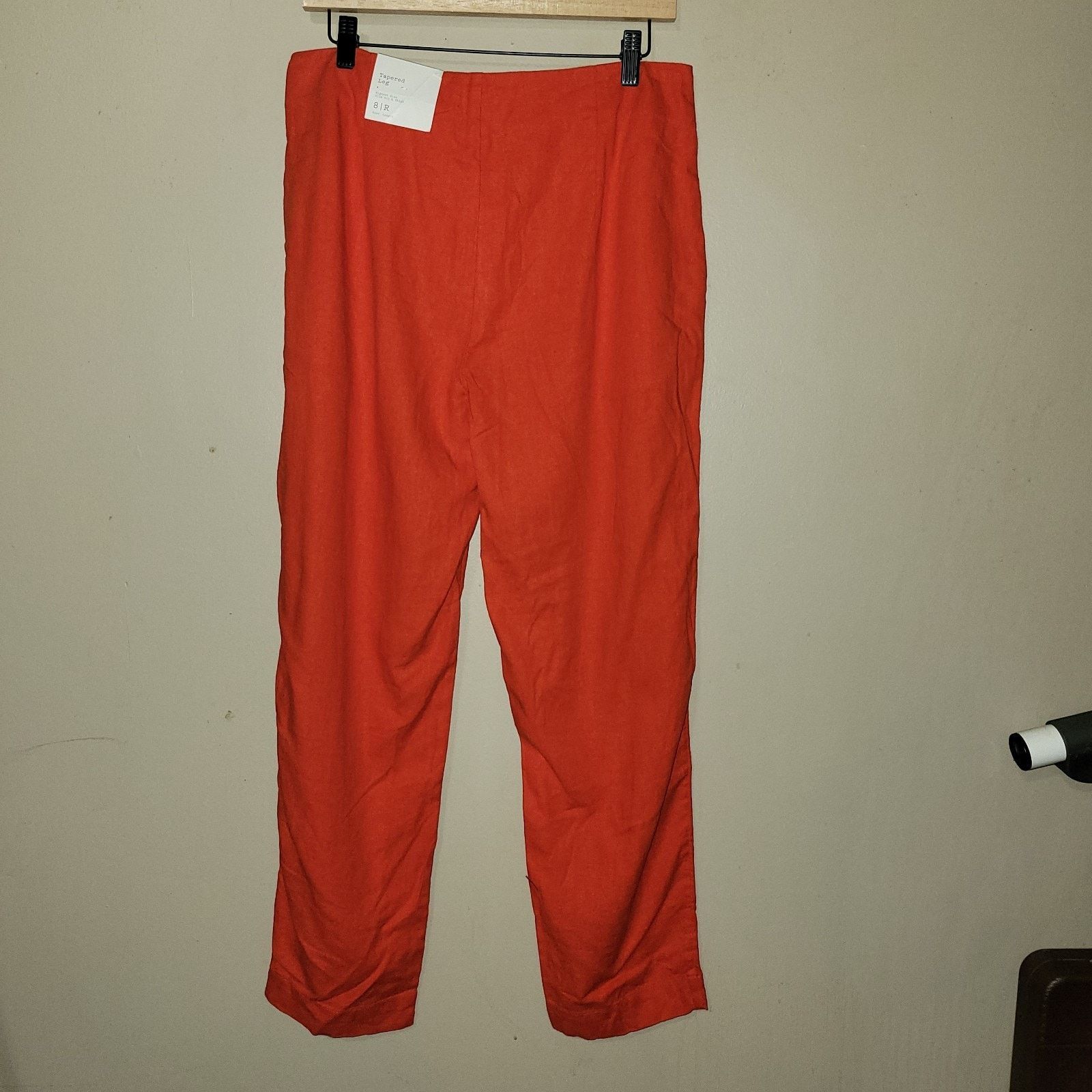 & Other Stories Women's a. new day red pleated linen/rayon blend pants SZ 8 Size 30" / US 8 / IT 44 - 6 Thumbnail