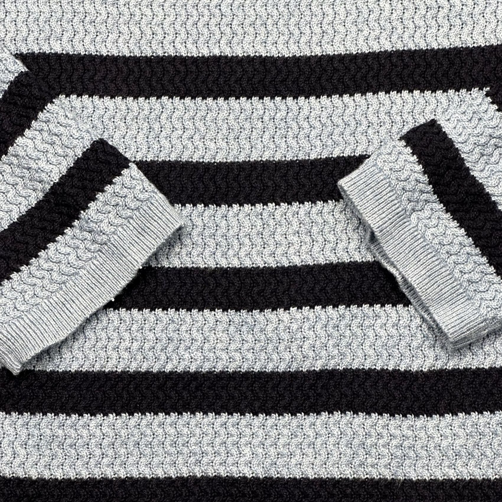 Talbots Talbots Womens Medium L/S Side Button Striped Sweater Navy & Light Blue Size M / US 6-8 / IT 42-44 - 7 Thumbnail