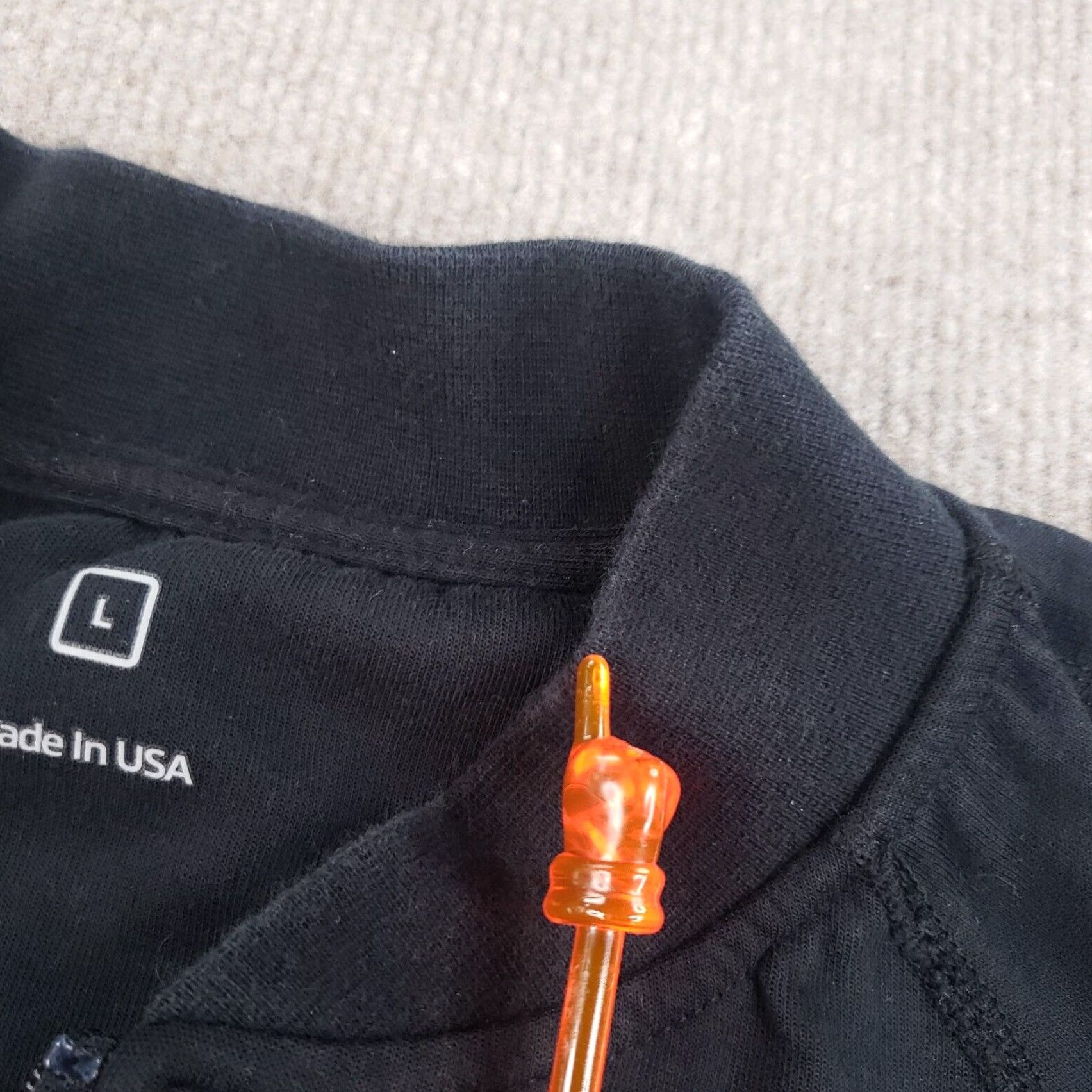 Apple Apple Sweatshirt Mens Large Black Full Zip Logo Mock Neck 100% Cotton Polyester Knit Jacket Long Sleeve Shirt Size US L / EU 52-54 / 3 - 7 Thumbnail