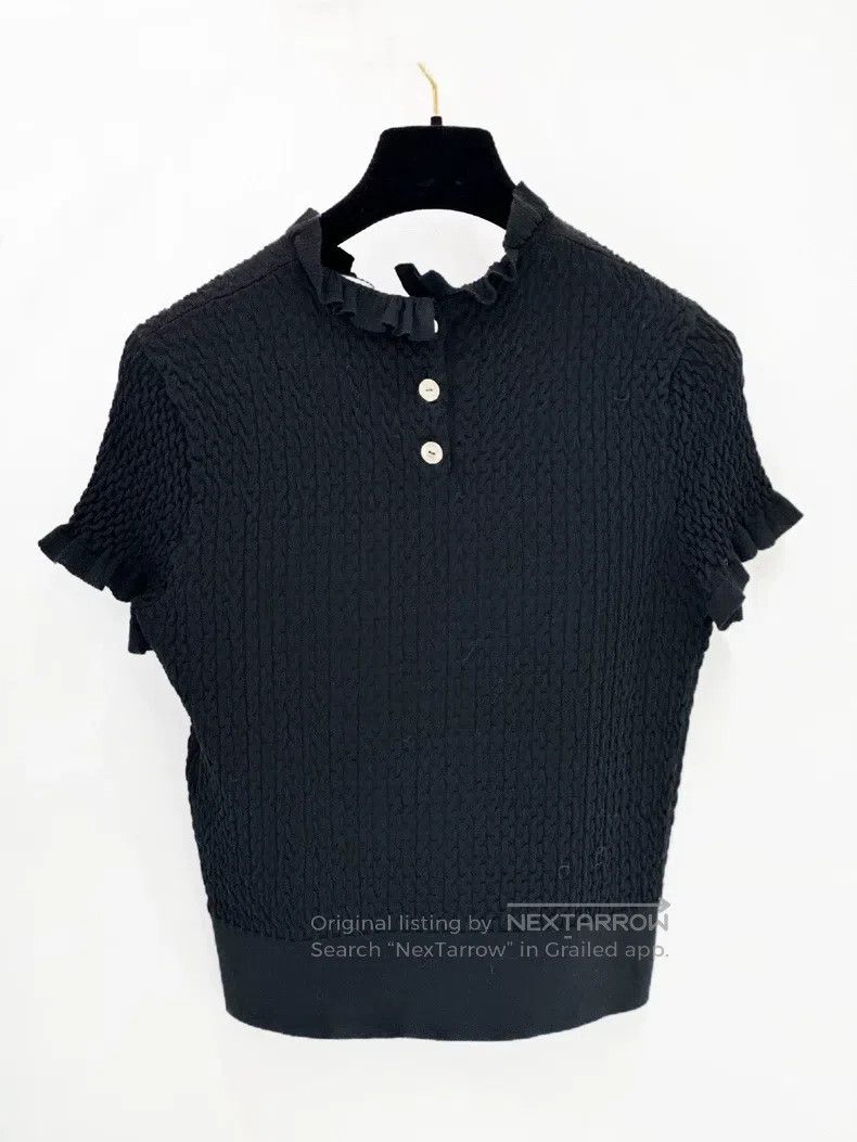 Chanel Chanel 24A high-end handicraft workshop black lace ruffle Size XS / US 0-2 / IT 36-38 - 3 Thumbnail