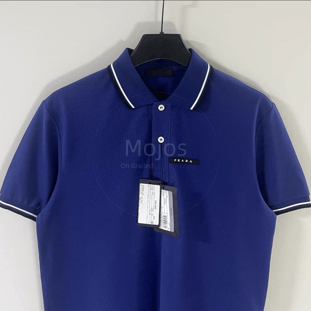 Prada Prada Logo Tag White Line Polo-2508 Size US M / EU 48-50 / 2 - 3 Thumbnail