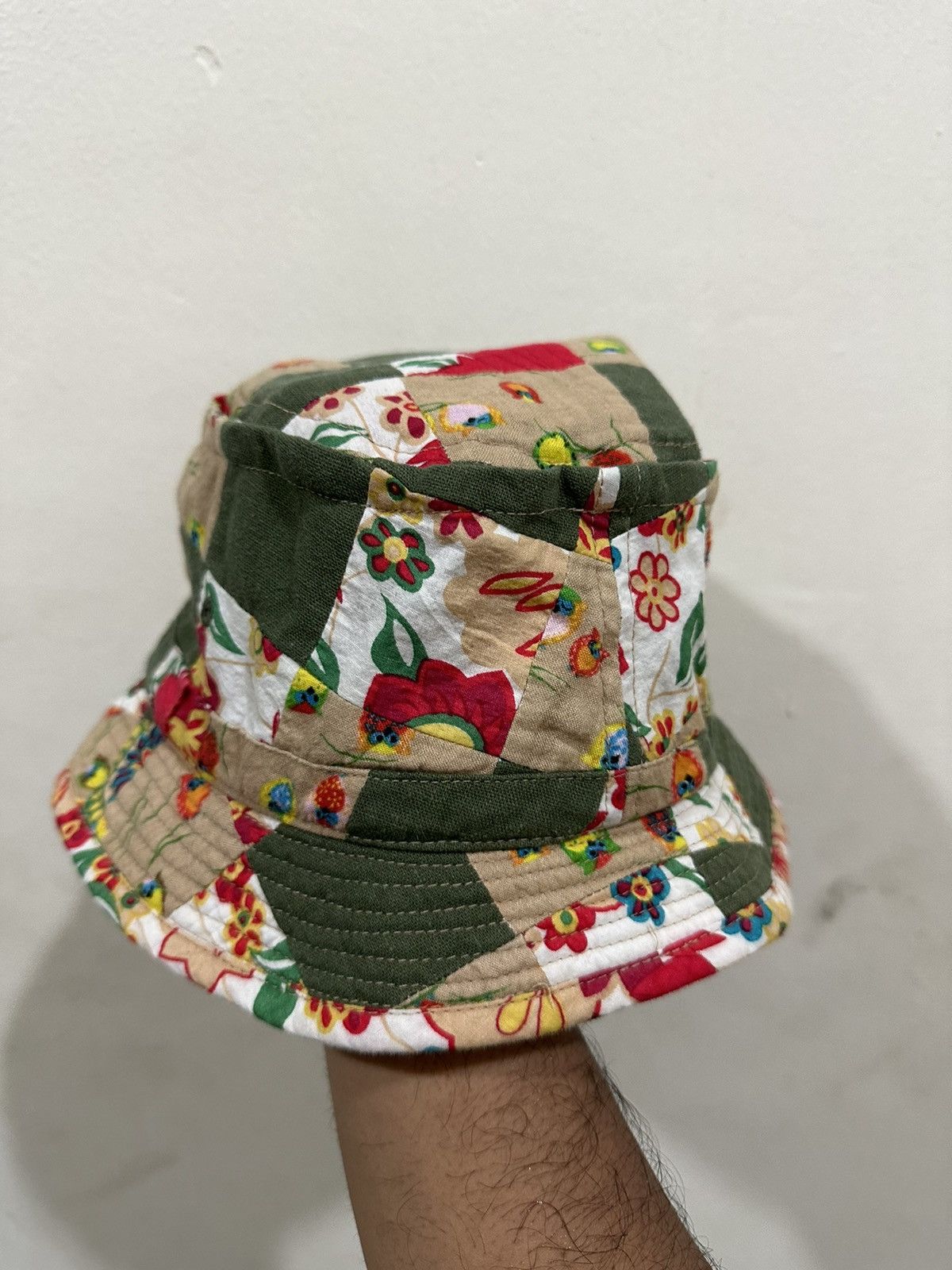 Vintage Rare Patchwork Inspired by Kapital Bucket Hat Size ONE SIZE - 4 Thumbnail