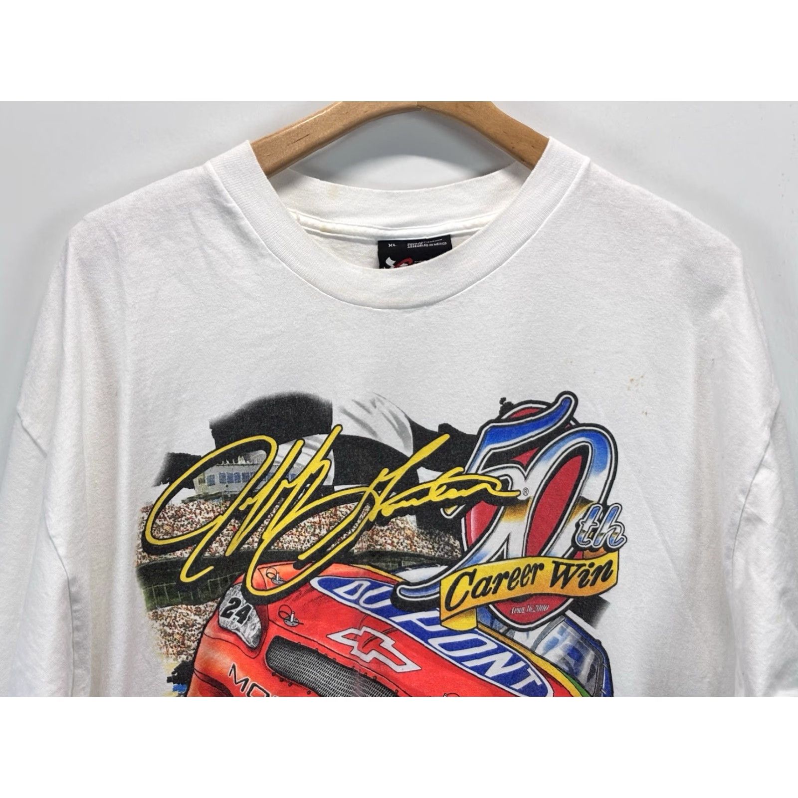 Chase Authentics VINTAGE Chase Authentics Jeff Gordon NASCAR T-Shirt Adult XL White 50th Career Win Y2K Mens Size US XL / EU 56 / 4 - 2 Thumbnail