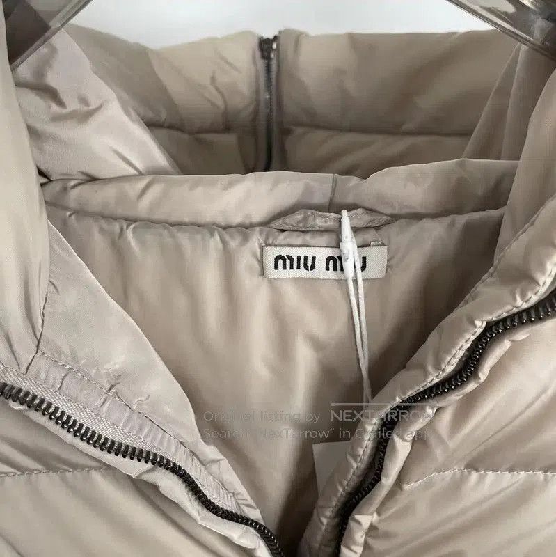 Miu Miu Miu Miu Women's Light Beige Down Jacket . Size L / US 10 / IT 46 - 6 Thumbnail