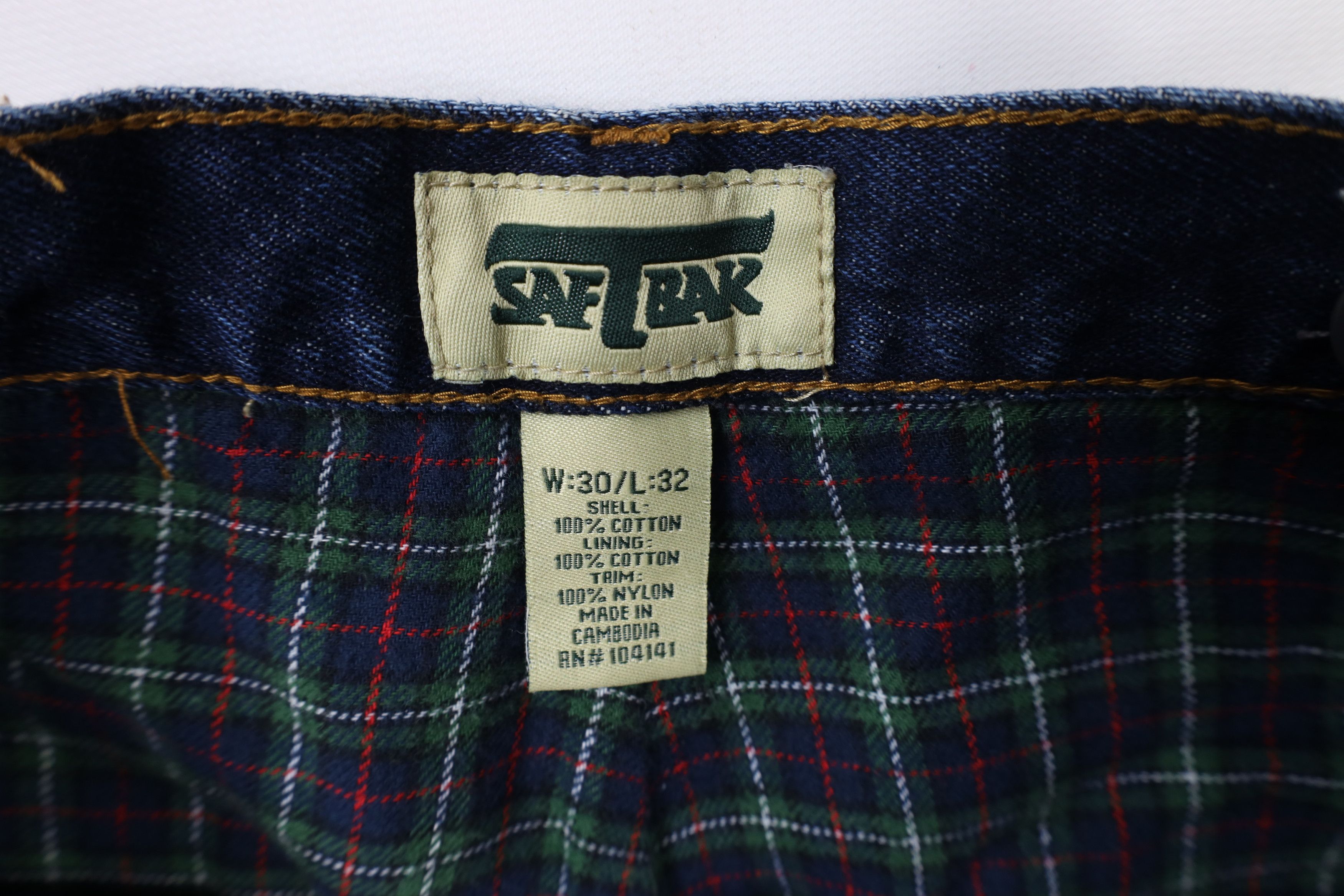 Vintage Vintage 90s Streetwear Flannel Lined Field Brush Denim Jeans Size US 30 / EU 46 - 9 Thumbnail