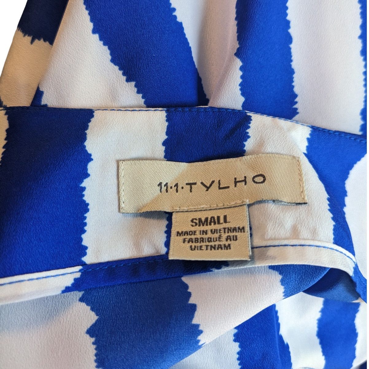 Anthropologie Anthropologie TYLHO Blue Striped Handkerchief Dress Small Size S / US 4 / IT 40 - 5 Thumbnail
