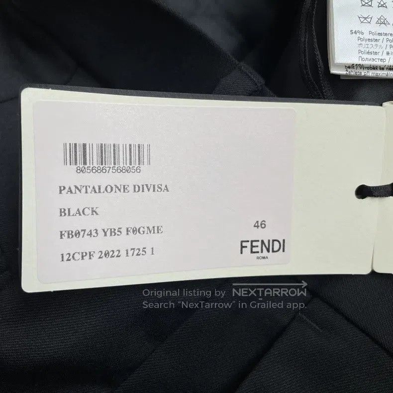 Fendi Fendi Black solid color wool dress pants Size 46L - 5 Thumbnail