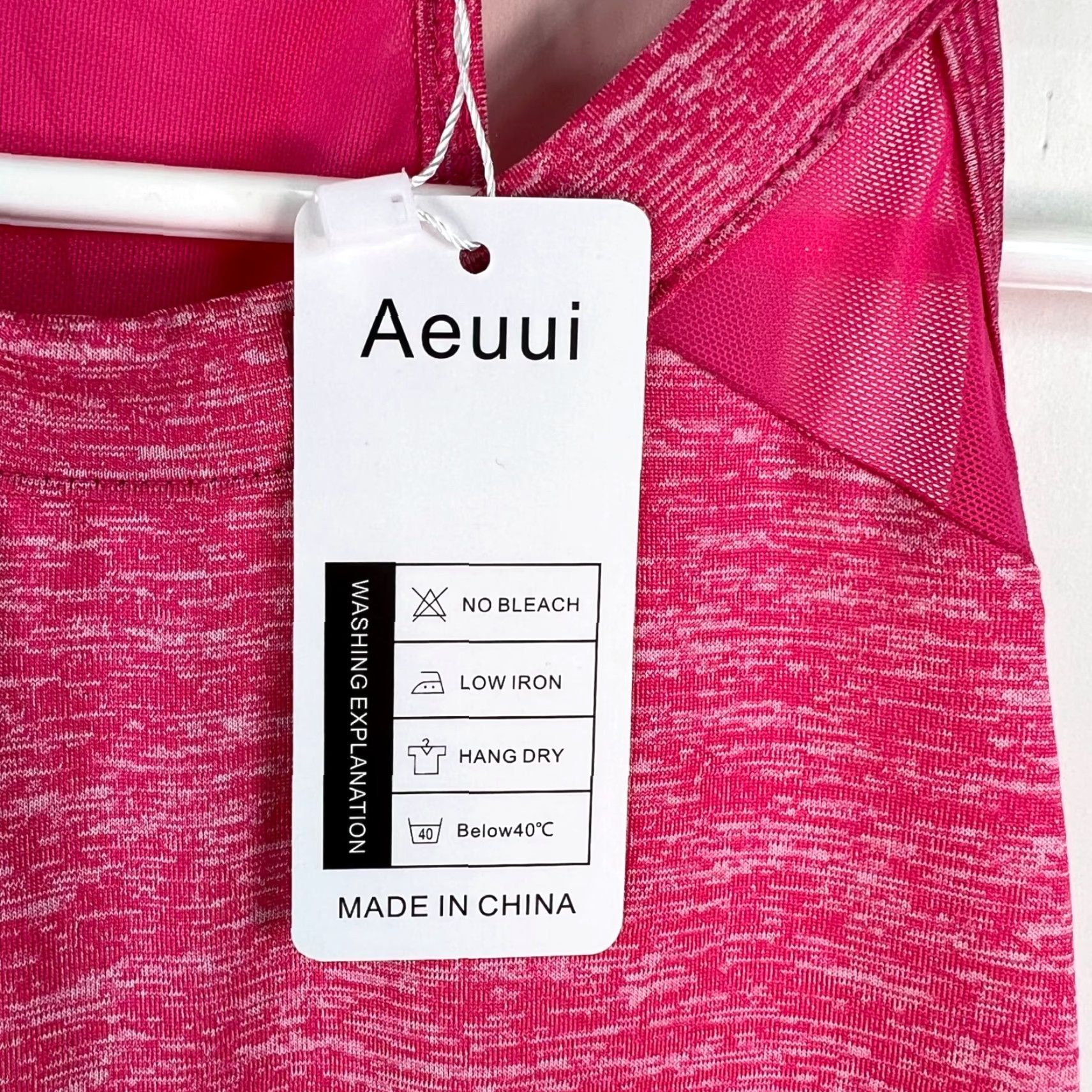 Pinko Aeuui Sports Tank Top Womens XL Pink Heather Poly Spandex Size XL / US 12-14 / IT 48-50 - 3 Thumbnail