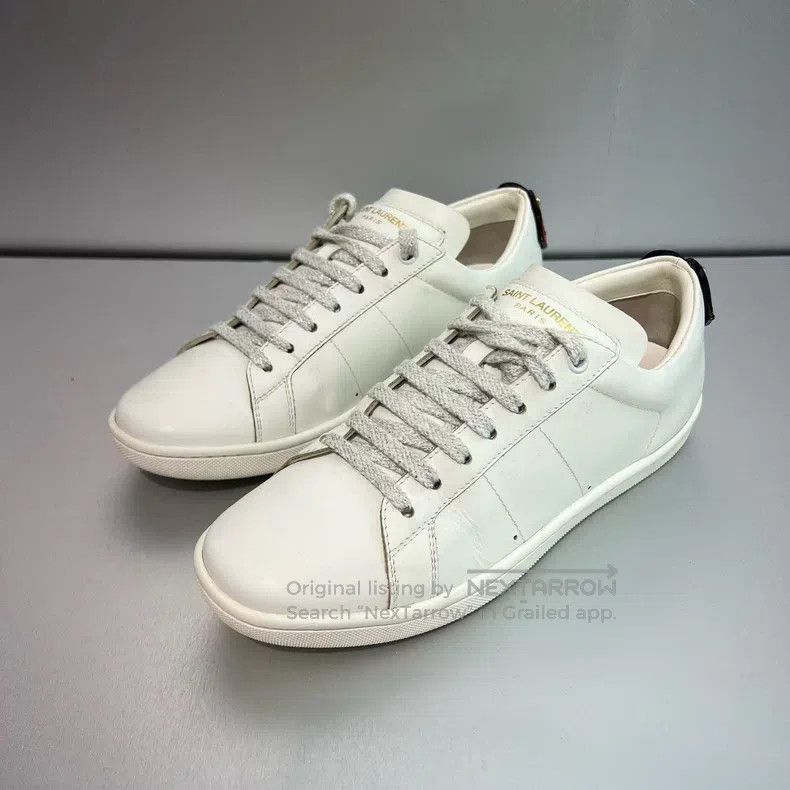 Saint Laurent Paris Saint Laurent Paris White Sneakers Size US 5 / EU 37 - 1 Thumbnail