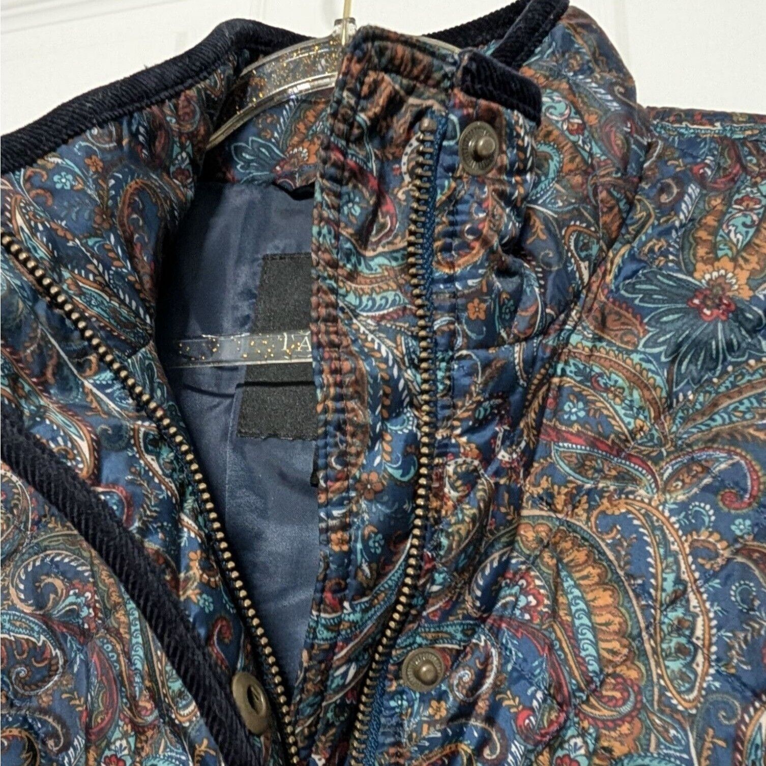 Talbots Talbots Paisley Quilted Jacket Womens Size Medium Blue Size M / US 6-8 / IT 42-44 - 4 Thumbnail