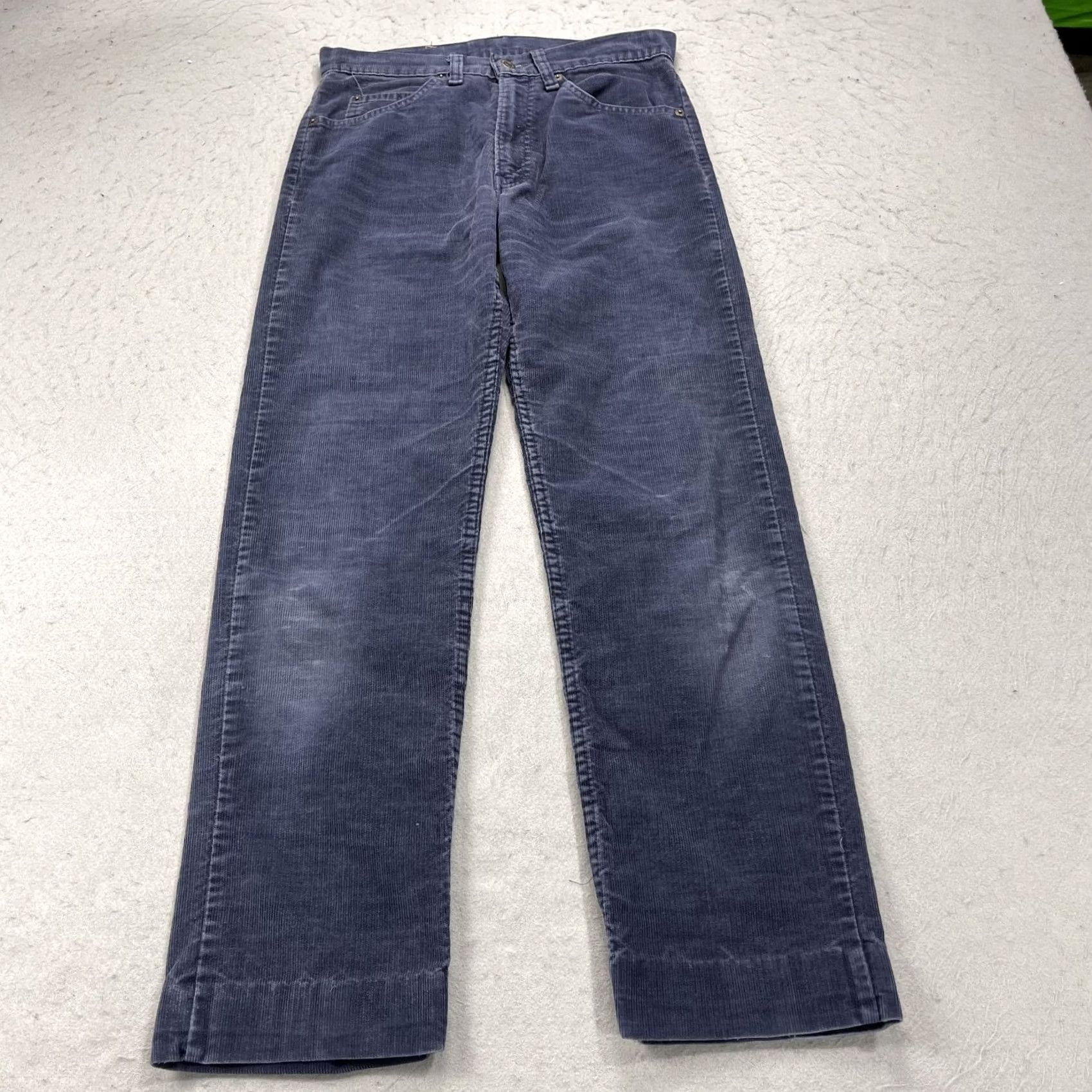 Levi's VINTAGE Levi's 500 Series Pants Mens 29x29 Corduroy Blue 80s 5-Pocket Denim Cotton Made USA Regular Straight Mens Size US 29 - 2 Thumbnail